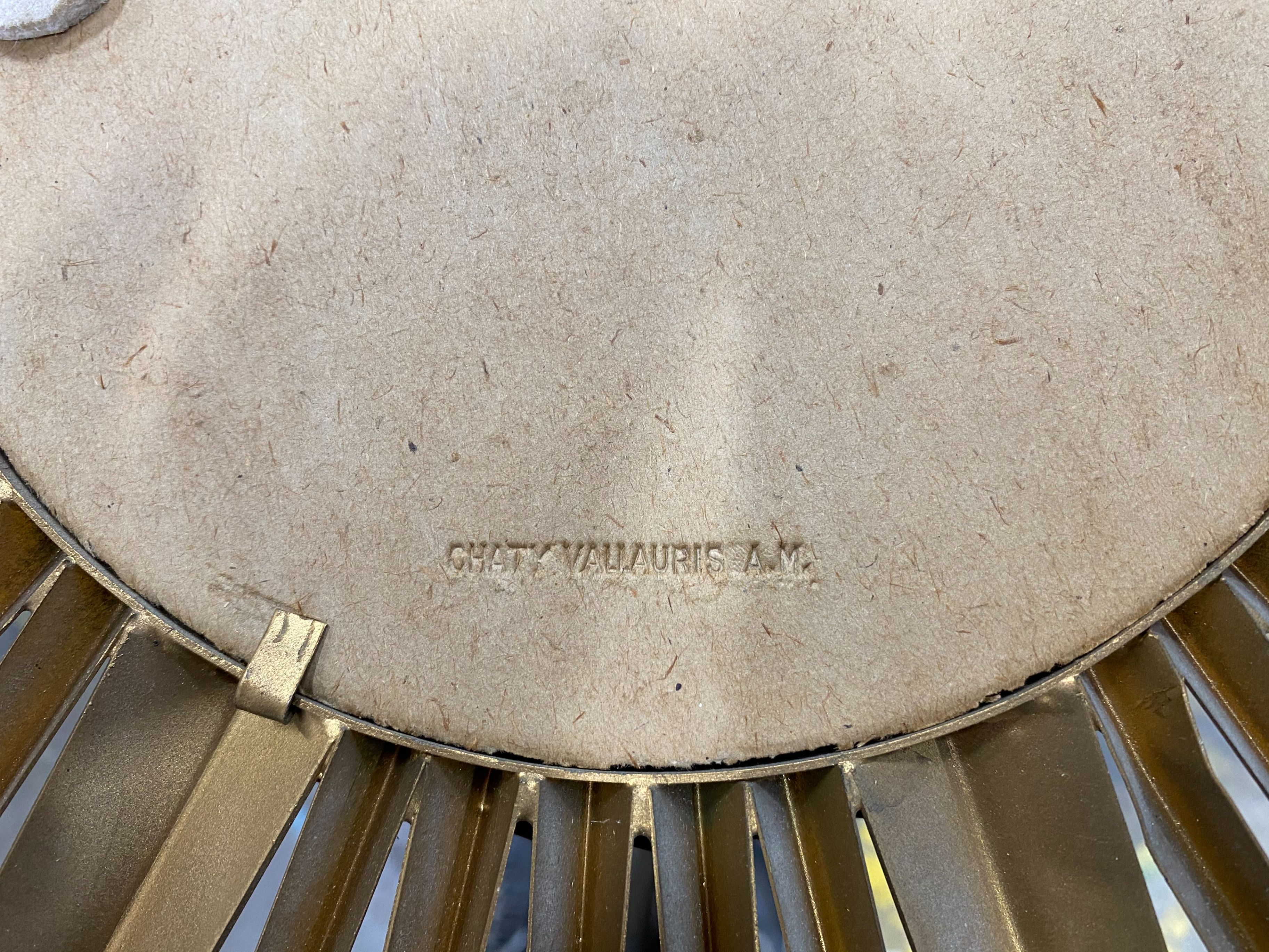 Chaty Vallauris Sunburst Fish Eye Wall Mirror, Mid to Late 20th Century