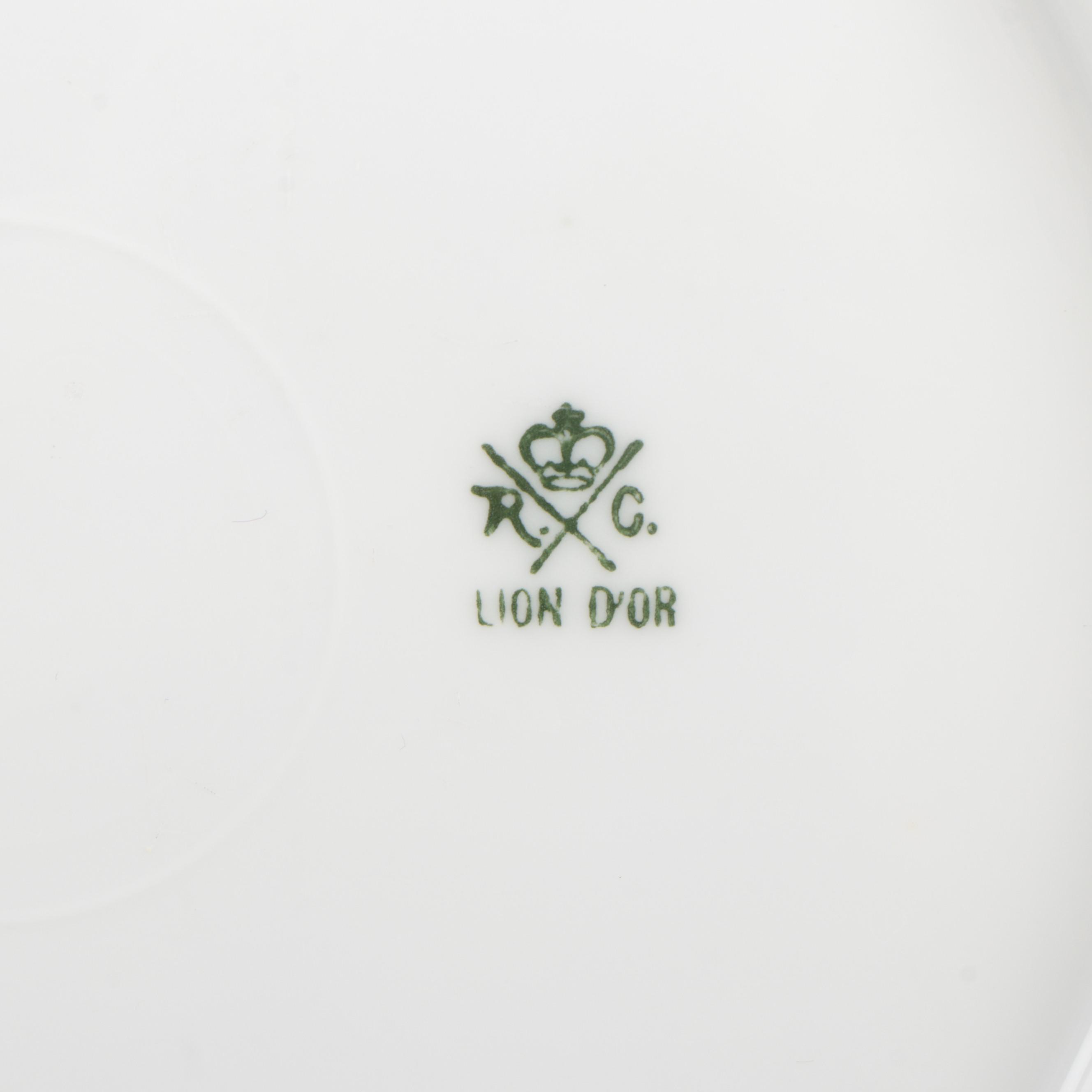 Charles Field Haviland Porcelain Chocolate Pot with Other Porcelain Tableware