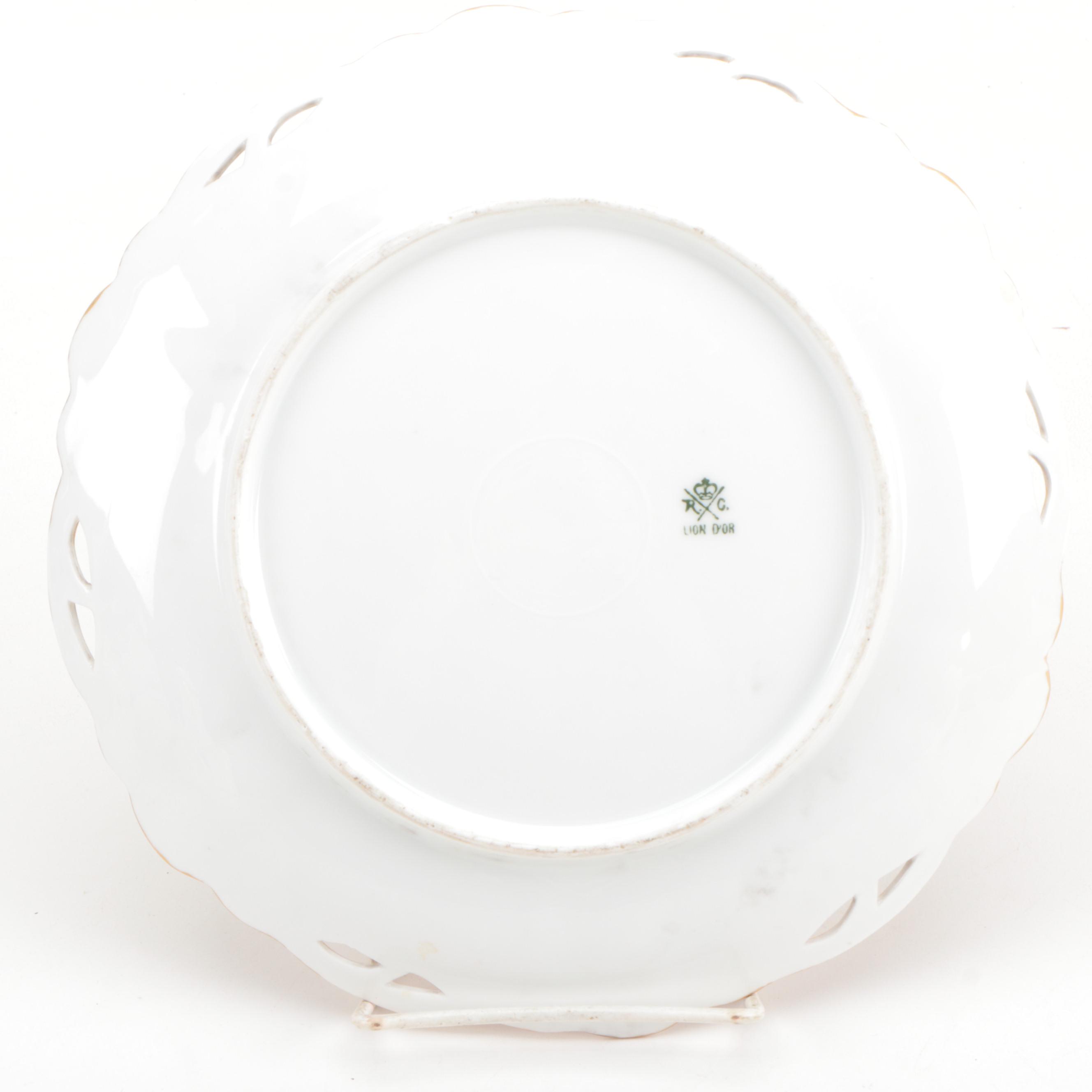 Charles Field Haviland Porcelain Chocolate Pot with Other Porcelain Tableware