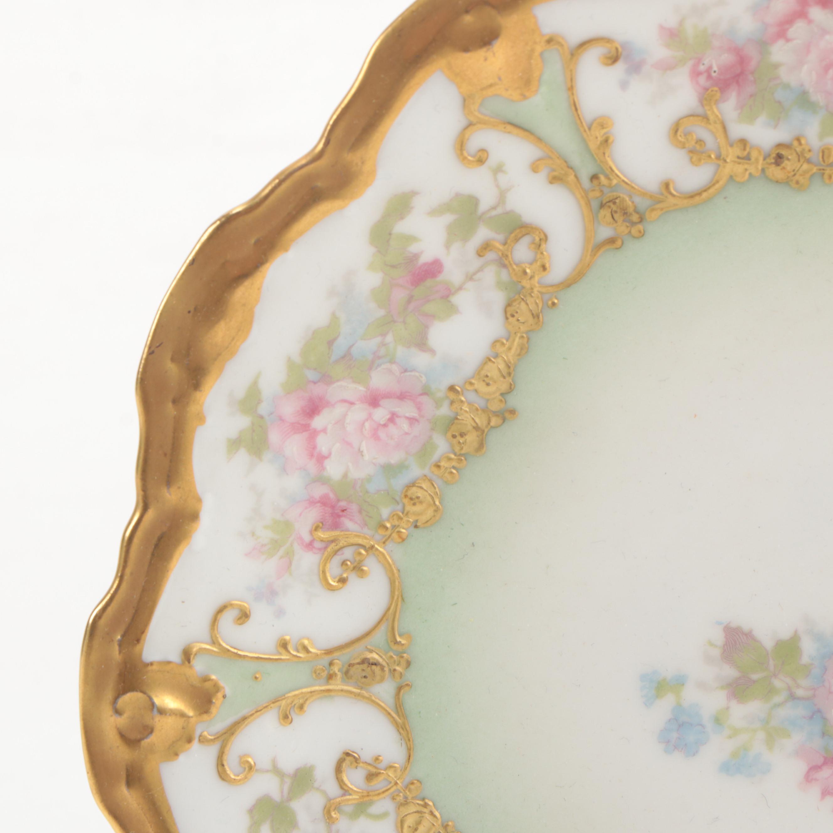 Charles Field Haviland Porcelain Chocolate Pot with Other Porcelain Tableware