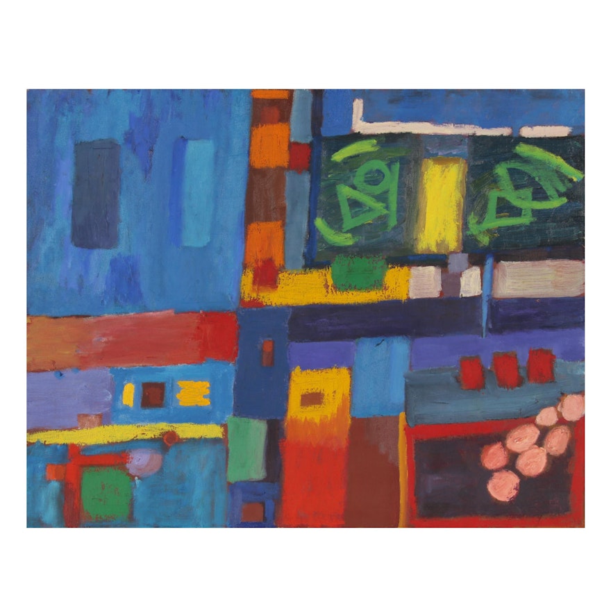 Jerald Mironov Non-Objective Abstract Oil Painting