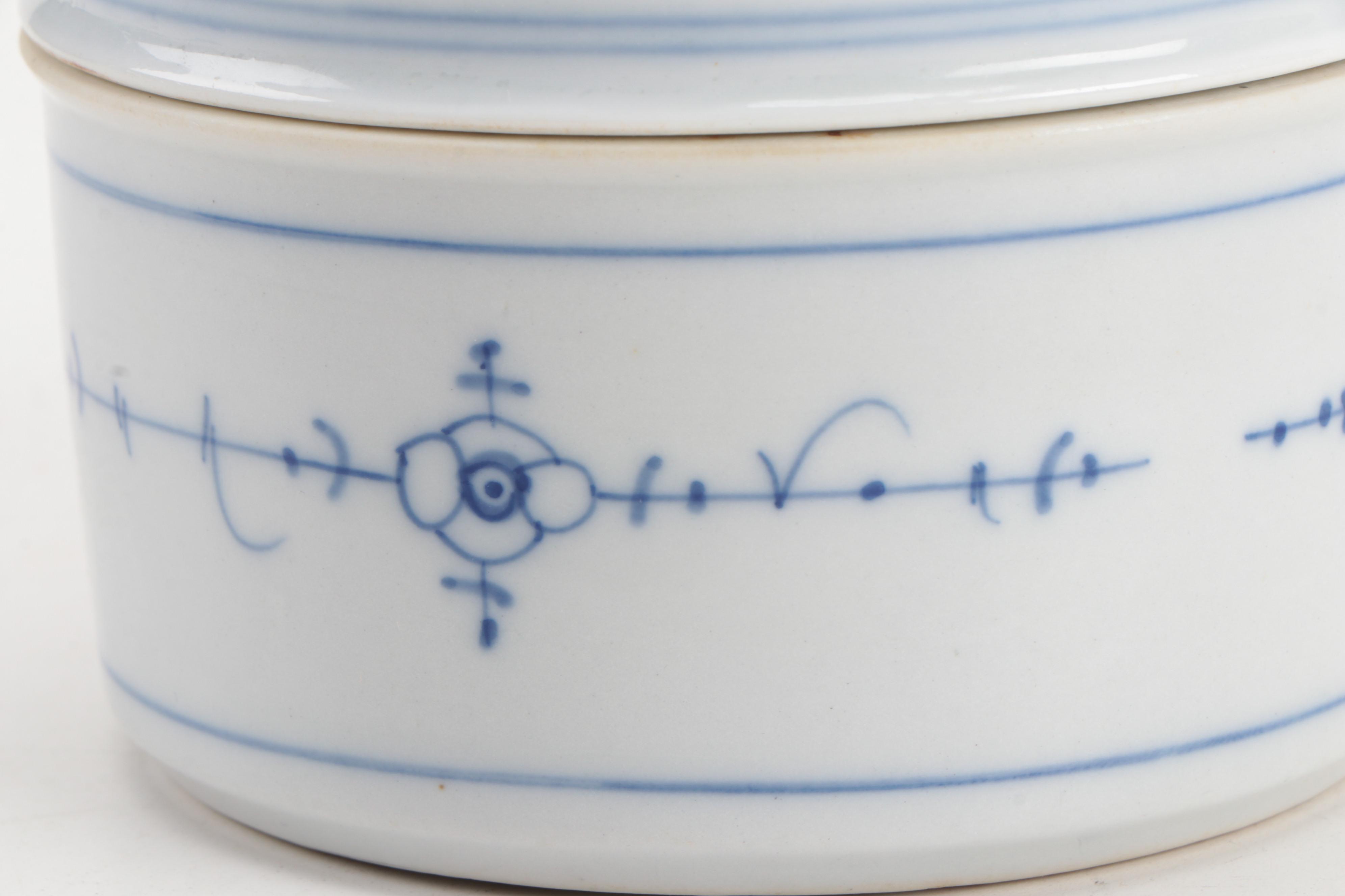 Blue and White Porcelain Lidded Jar