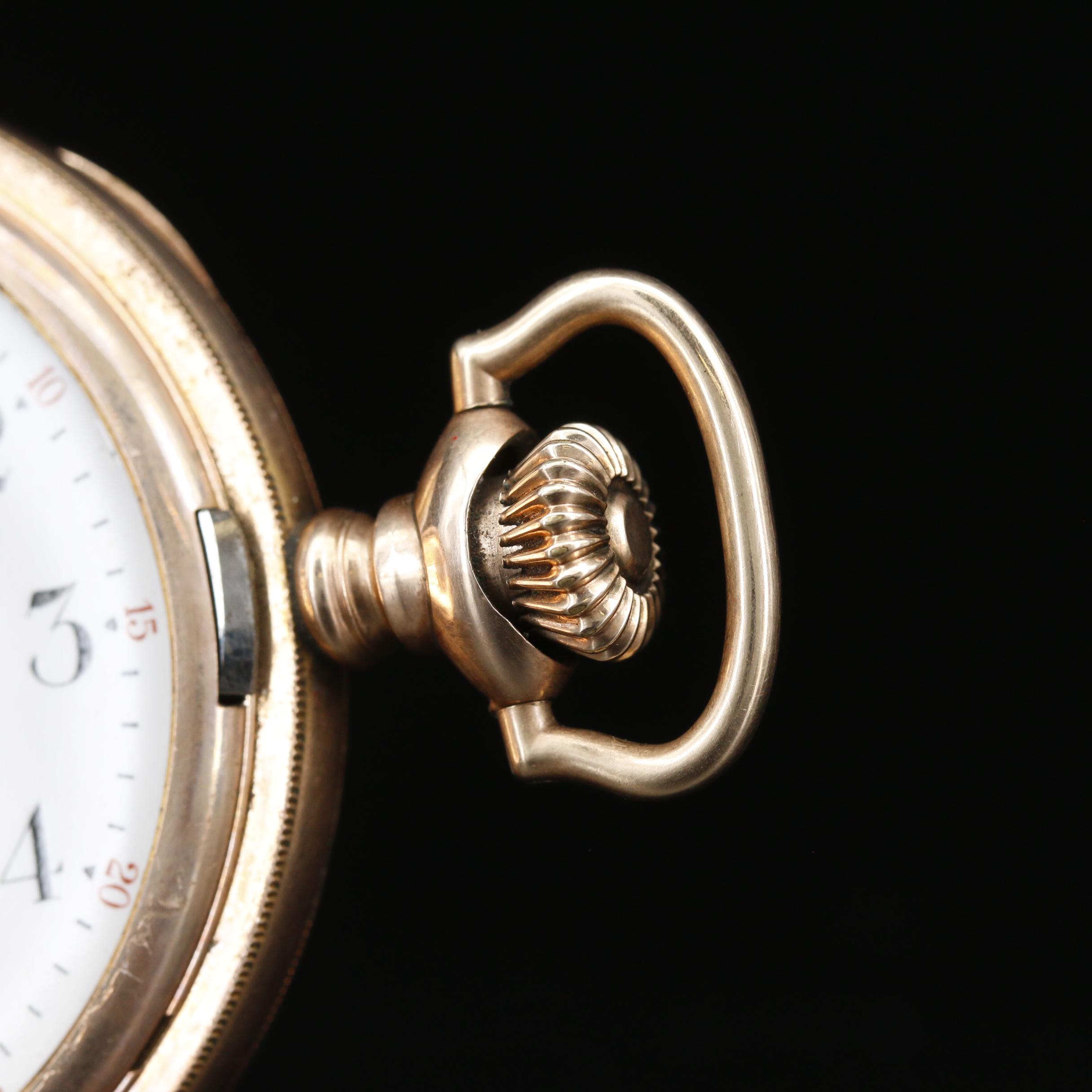 1914 Elgin Gold Filled Hunting Case Pocket Watch