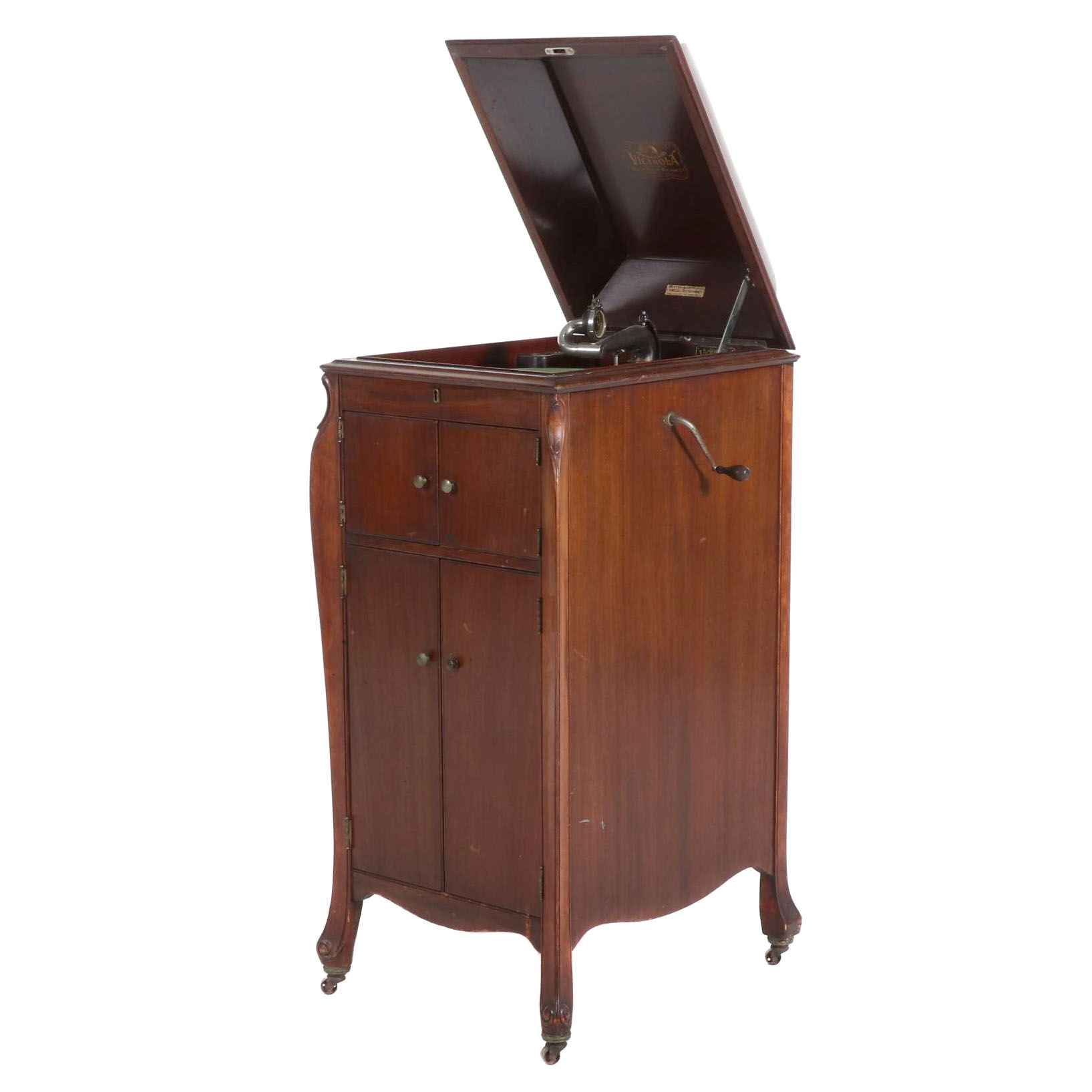 Victor Victrola "XI" Mahogany Record Cabinet, 1913