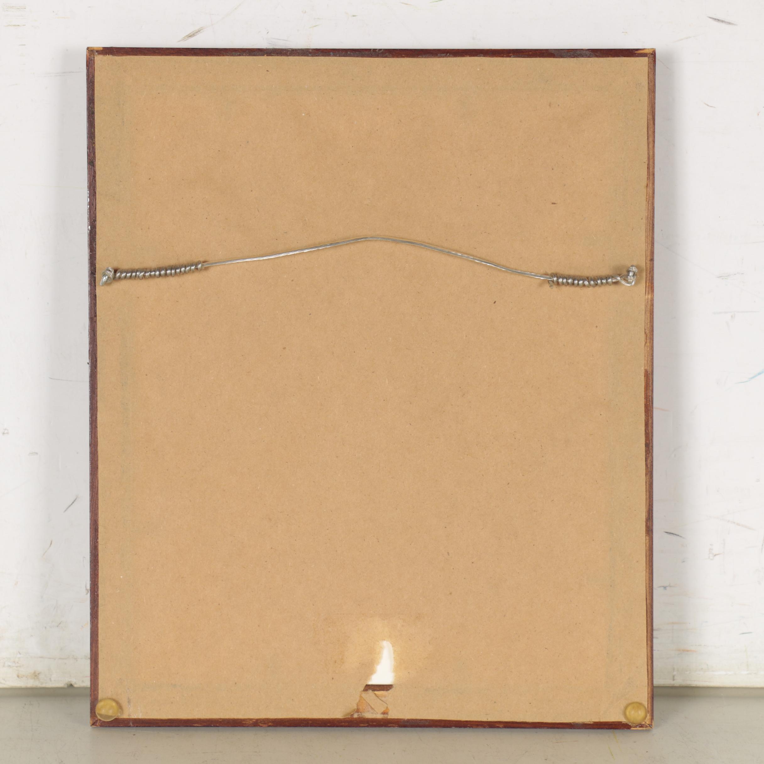 Mary Helen Wallace Ink and Gouache Painting of Rabbit