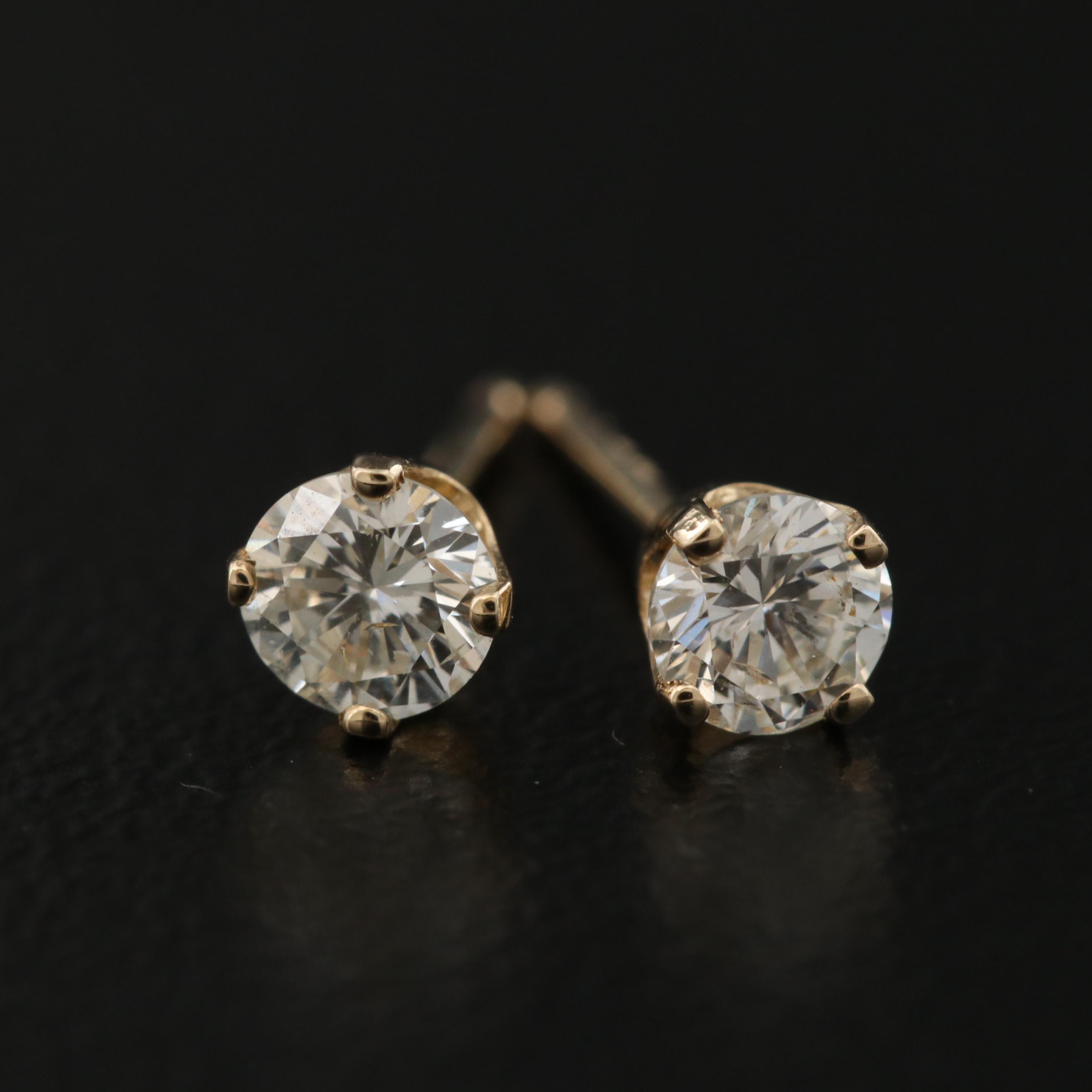 14K 0.37 CTW Diamond Stud Earrings