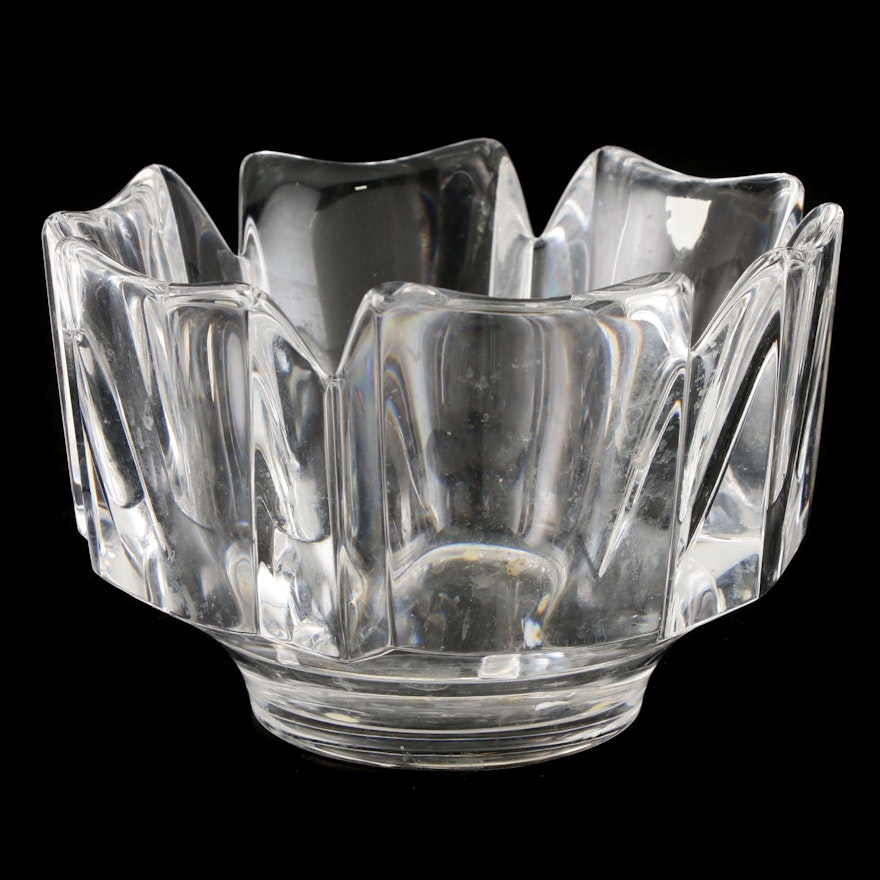 Orrefors "Corona" Crystal Centerpiece Bowl