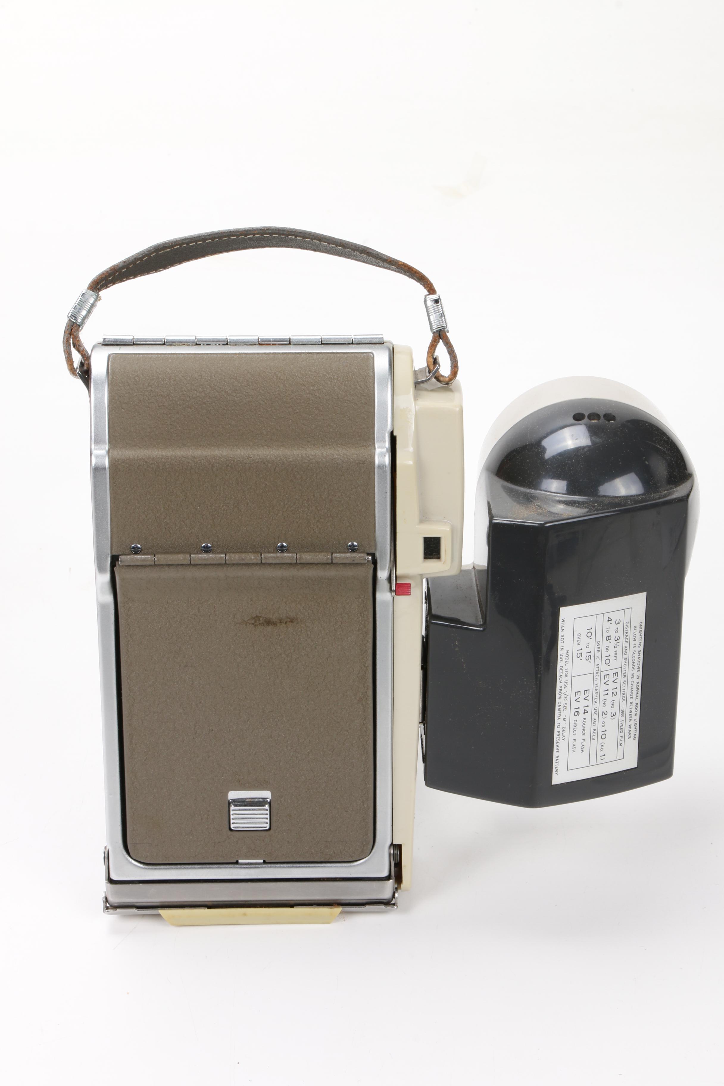 Polaroid Land Camera 80B with Accessories in Leather Carrying Case, 1960s