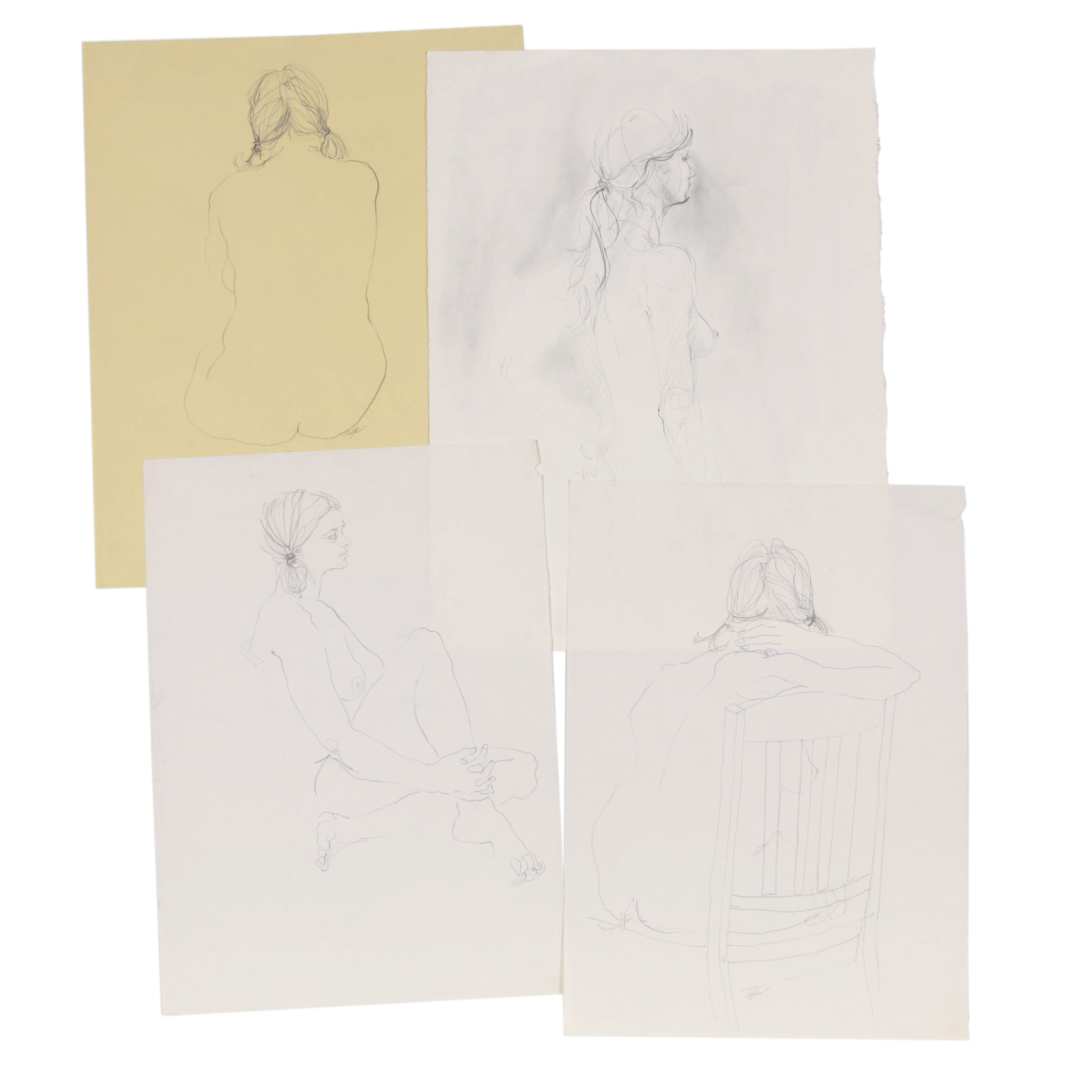 John Tuska Figure Drawings of Female Nudes