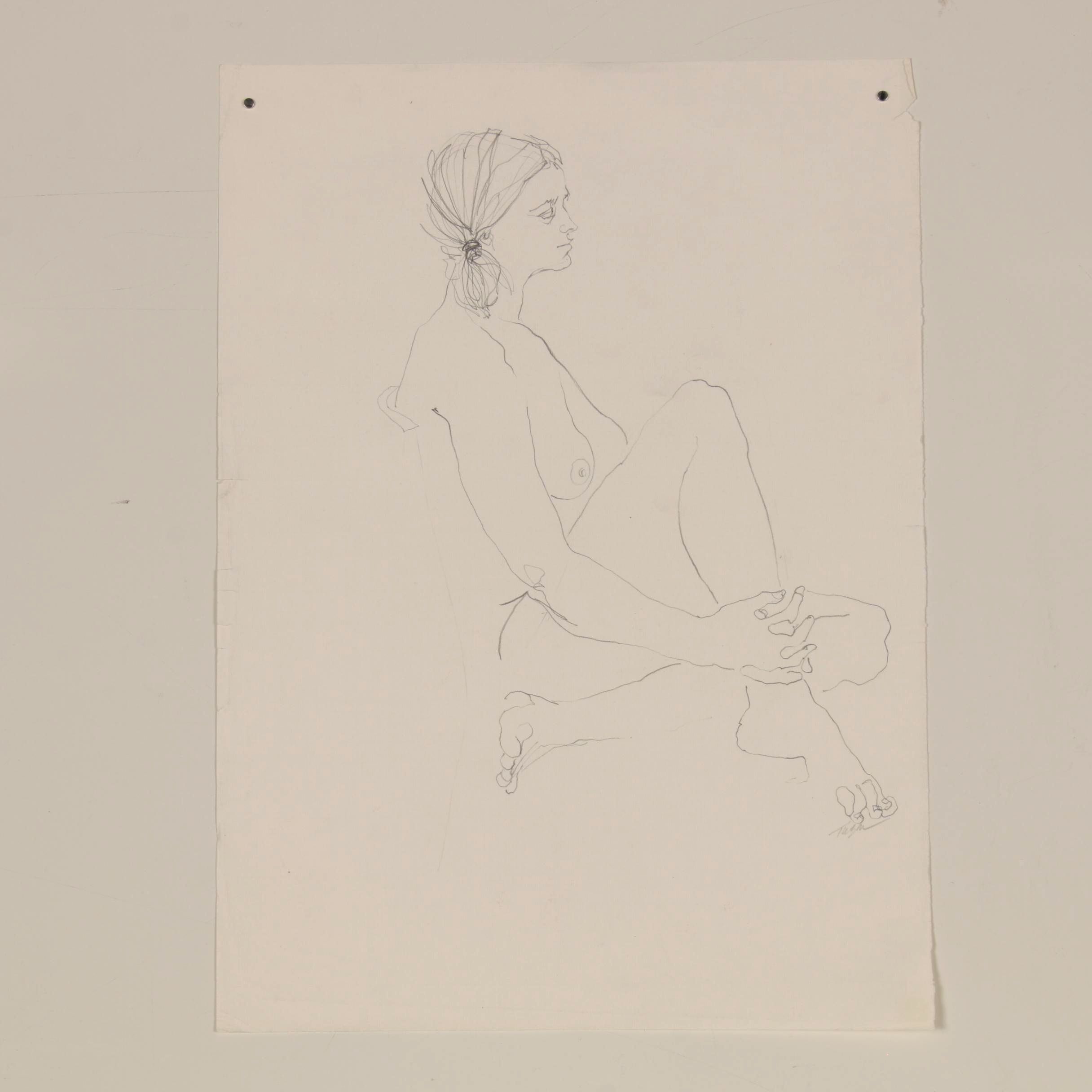 John Tuska Figure Drawings of Female Nudes