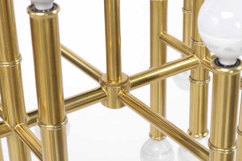 Contemporary Modern Brass Metal 42-Light Chandelier