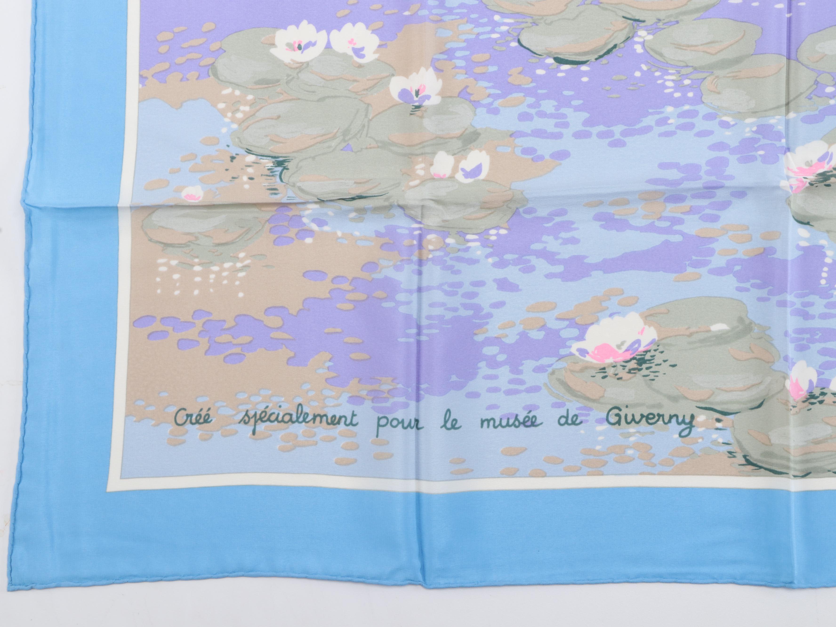 Christian Dior Water Lilies Print Silk Scarf