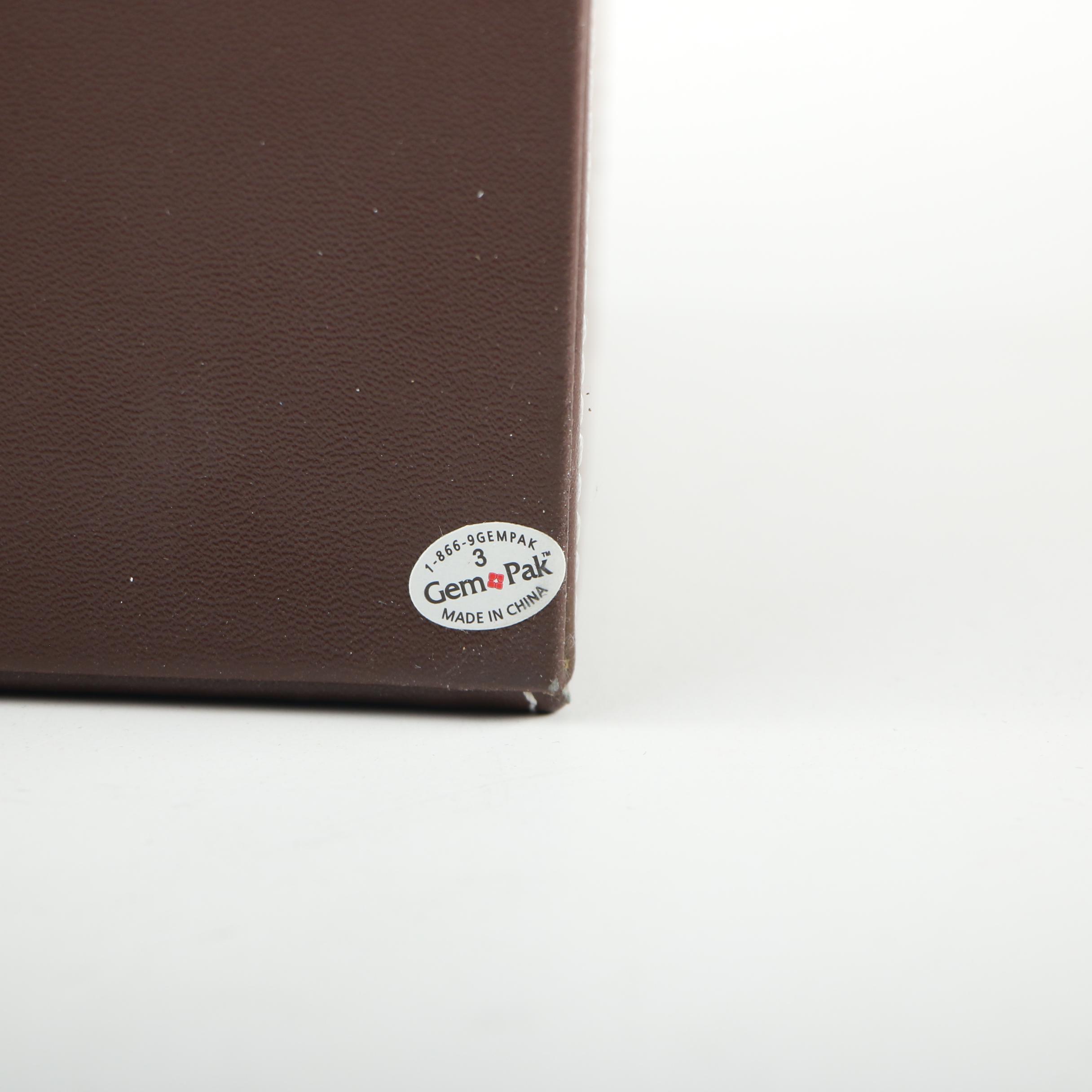 Mele & Co. Wooden Jewelry Box with Gem Pak Leather Watch Case