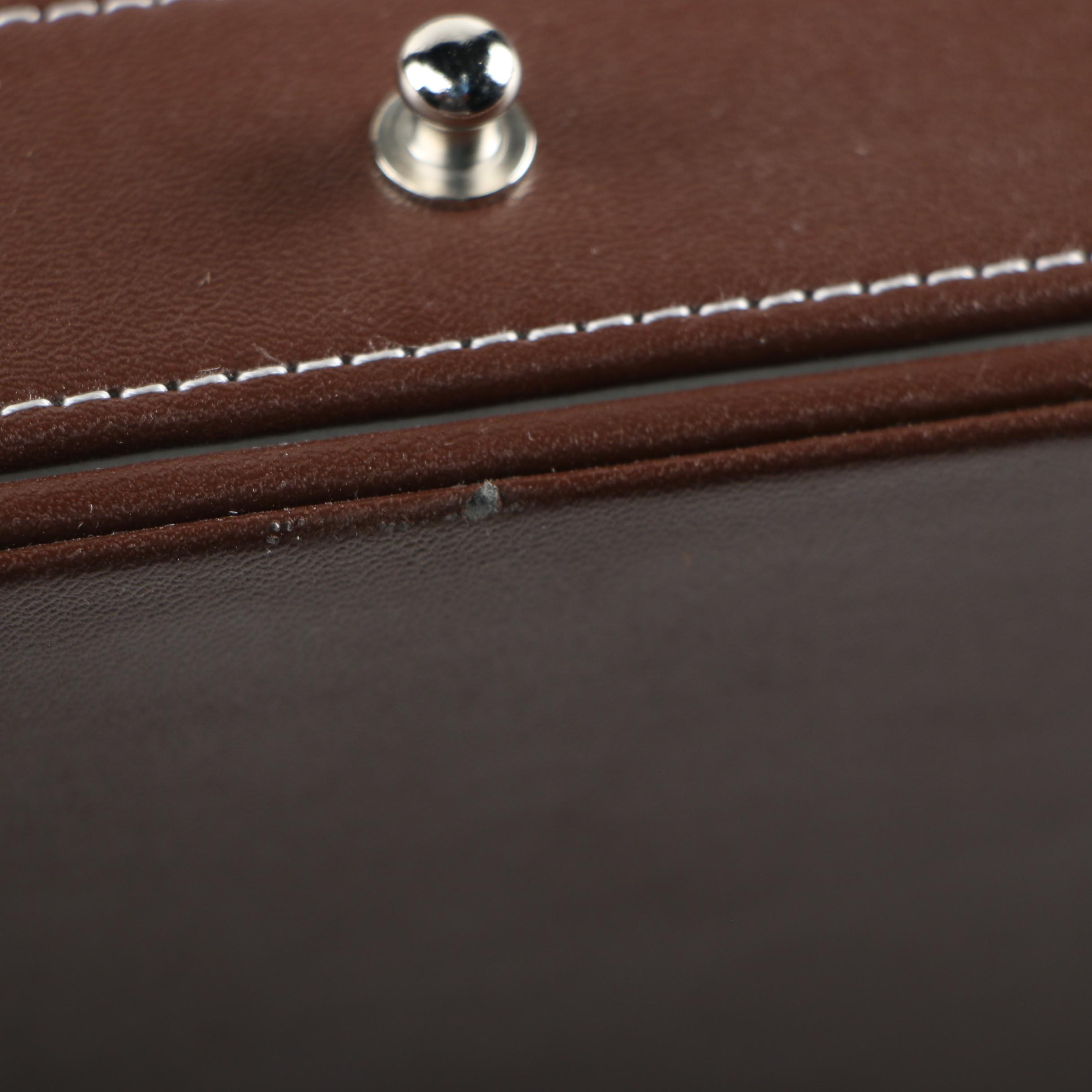 Mele & Co. Wooden Jewelry Box with Gem Pak Leather Watch Case