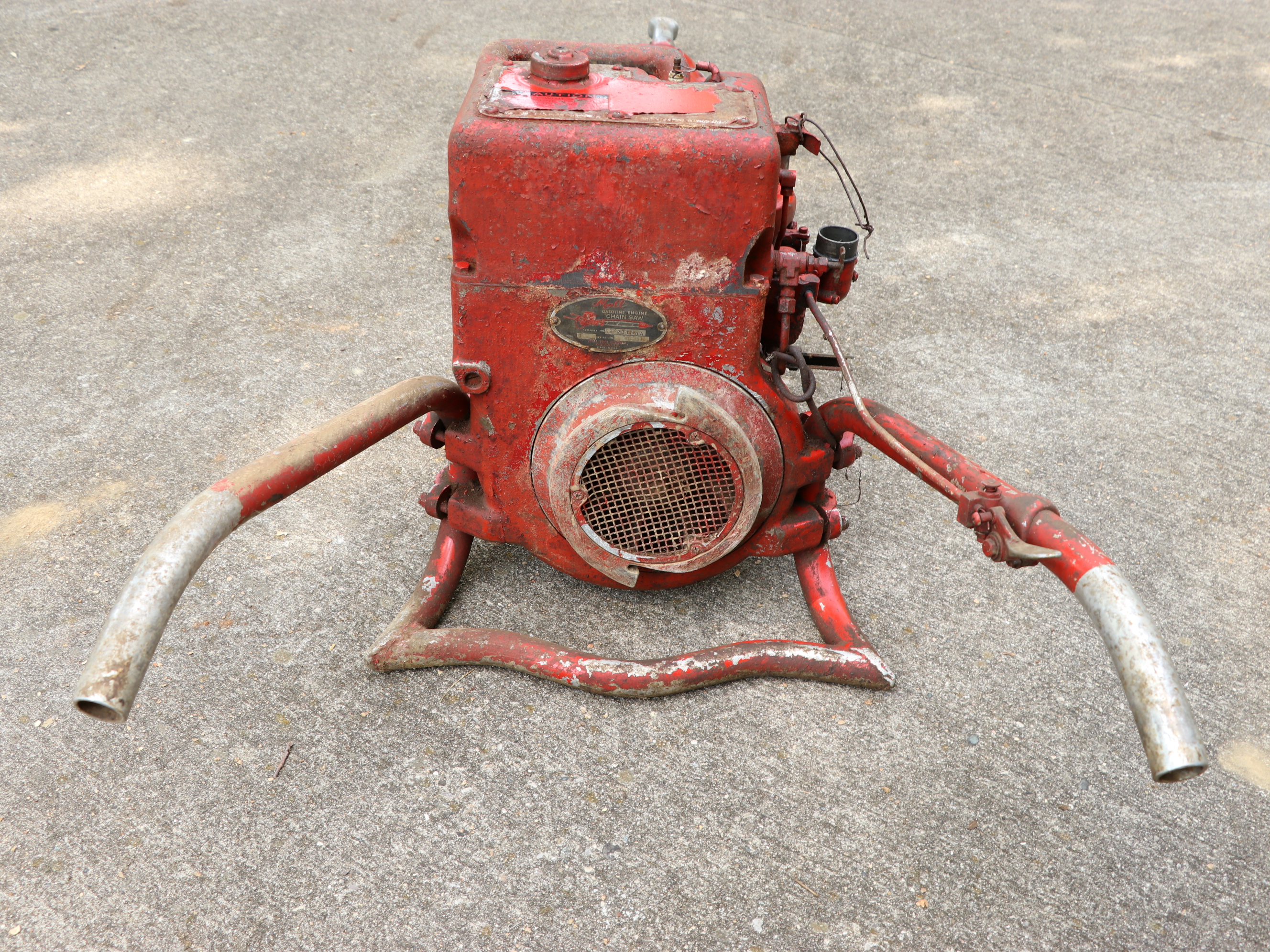 Mall Model 7 Industrial Two-Man Gasoline Chainsaw, Circa 1946