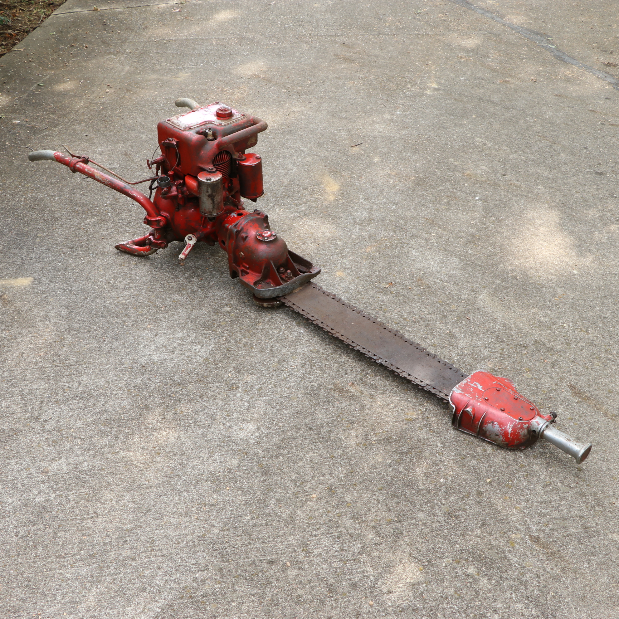 Mall Model 7 Industrial Two-Man Gasoline Chainsaw, Circa 1946