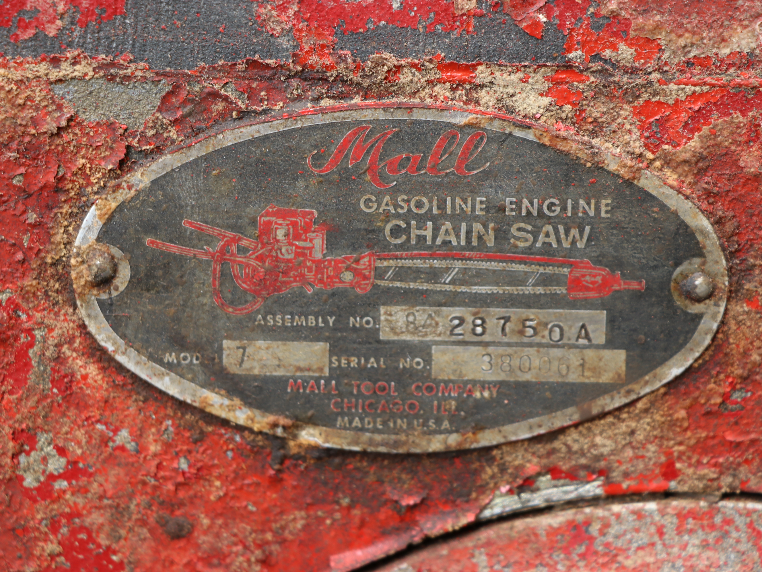 Mall Model 7 Industrial Two-Man Gasoline Chainsaw, Circa 1946