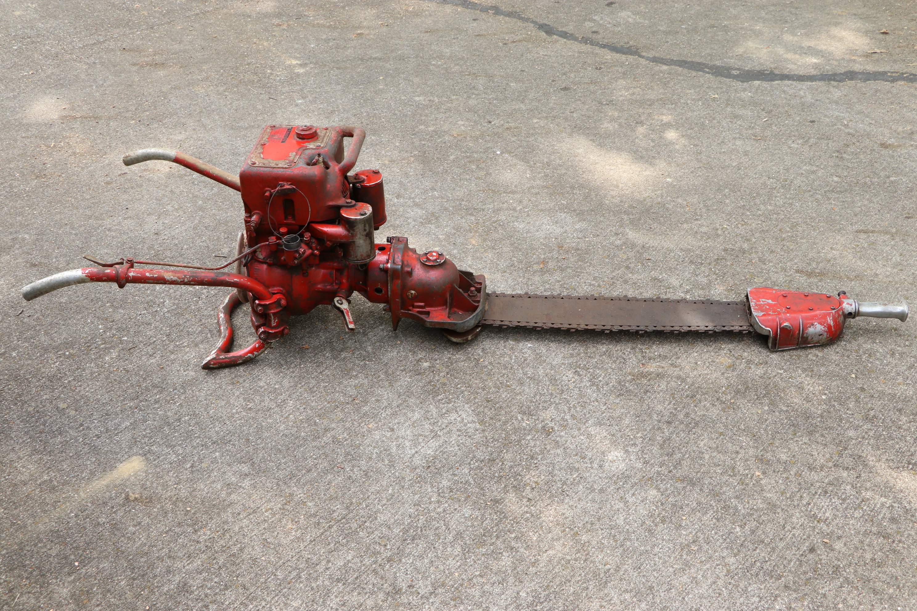Mall Model 7 Industrial Two-Man Gasoline Chainsaw, Circa 1946