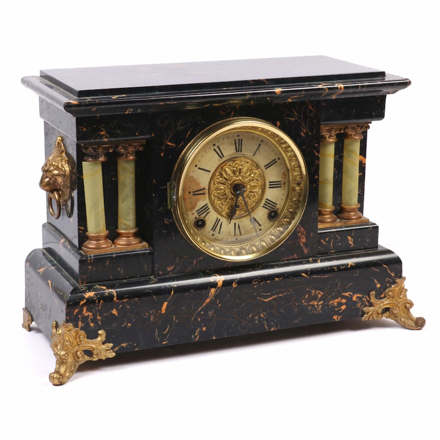 Seth Thomas Victorian Eastlake Mantel Clock, 19th Century