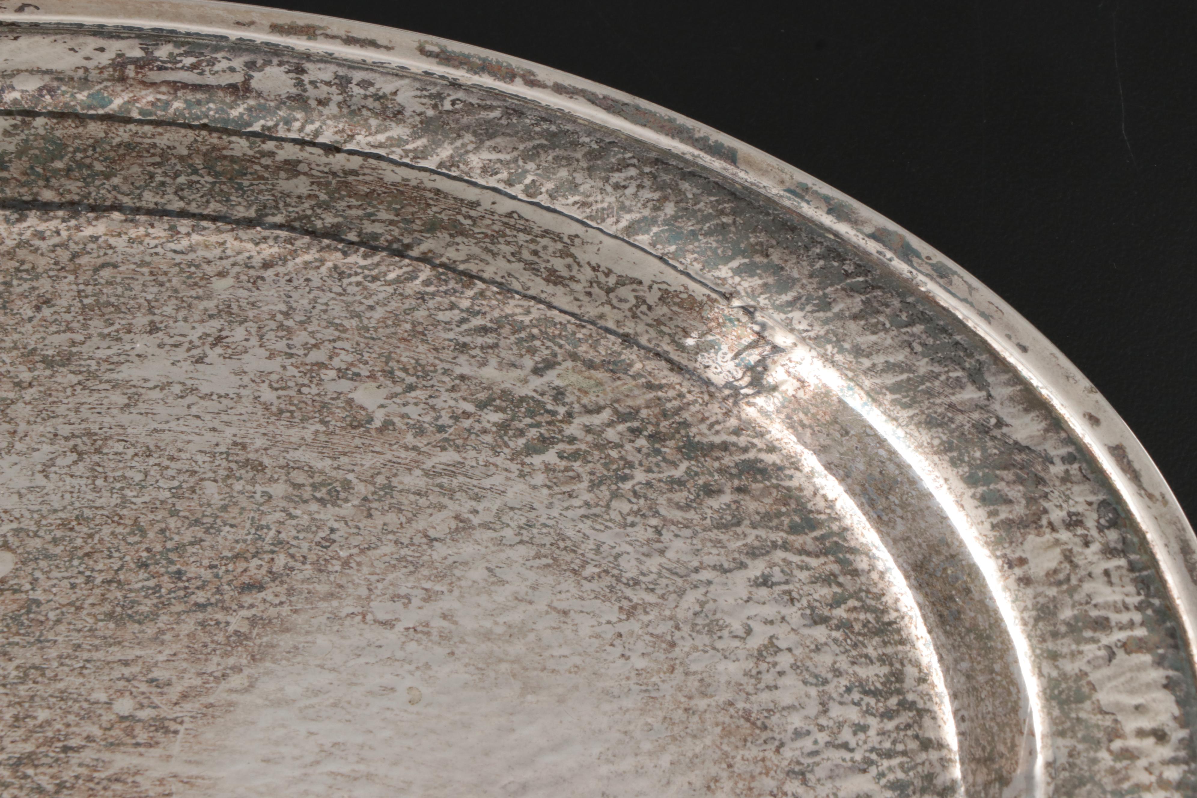 Cincinnati Homan Mfg. Co. Hammered Silver Plate Tea Set