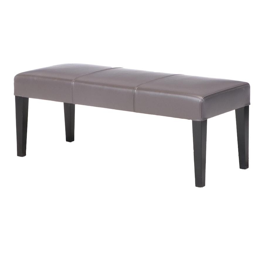 Contemporary Faux Leather Upholstered Bench