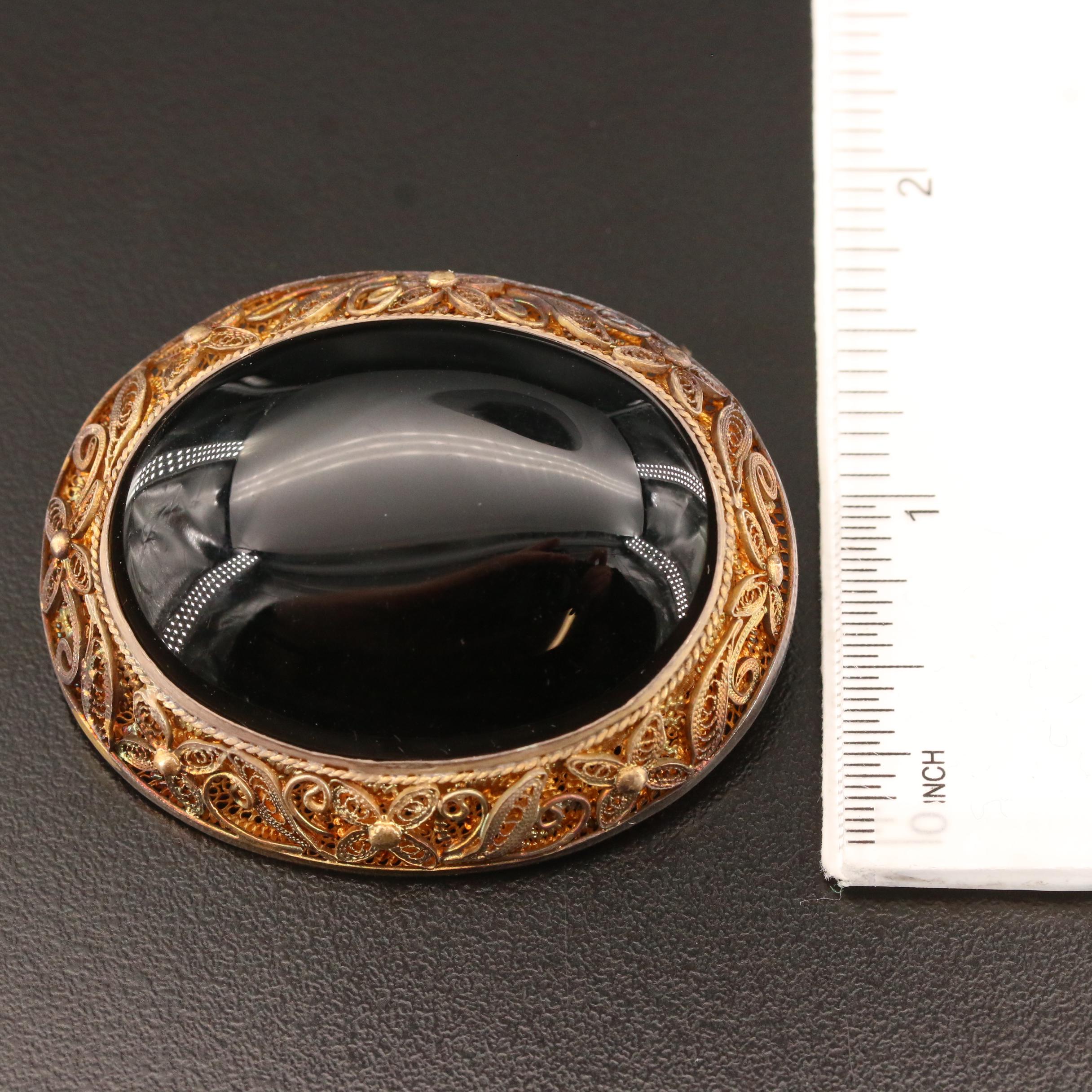 Assorted Jewelry Including Vintage, Karu Brooch and Sterling Filigree Brooch