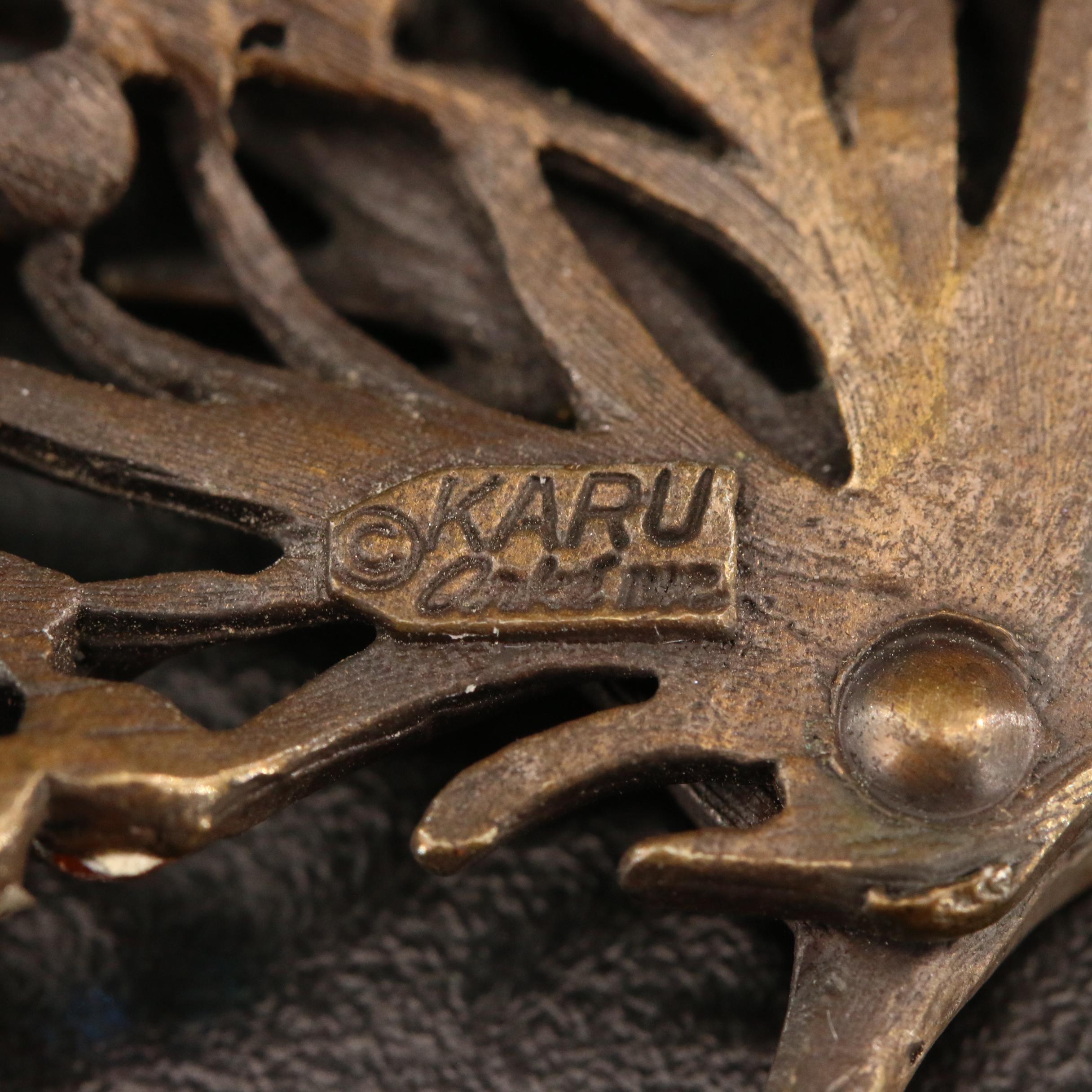 Assorted Jewelry Including Vintage, Karu Brooch and Sterling Filigree Brooch