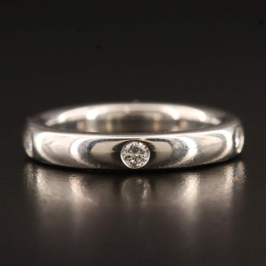 Platinum Diamond Gypsy Set Eternity Band