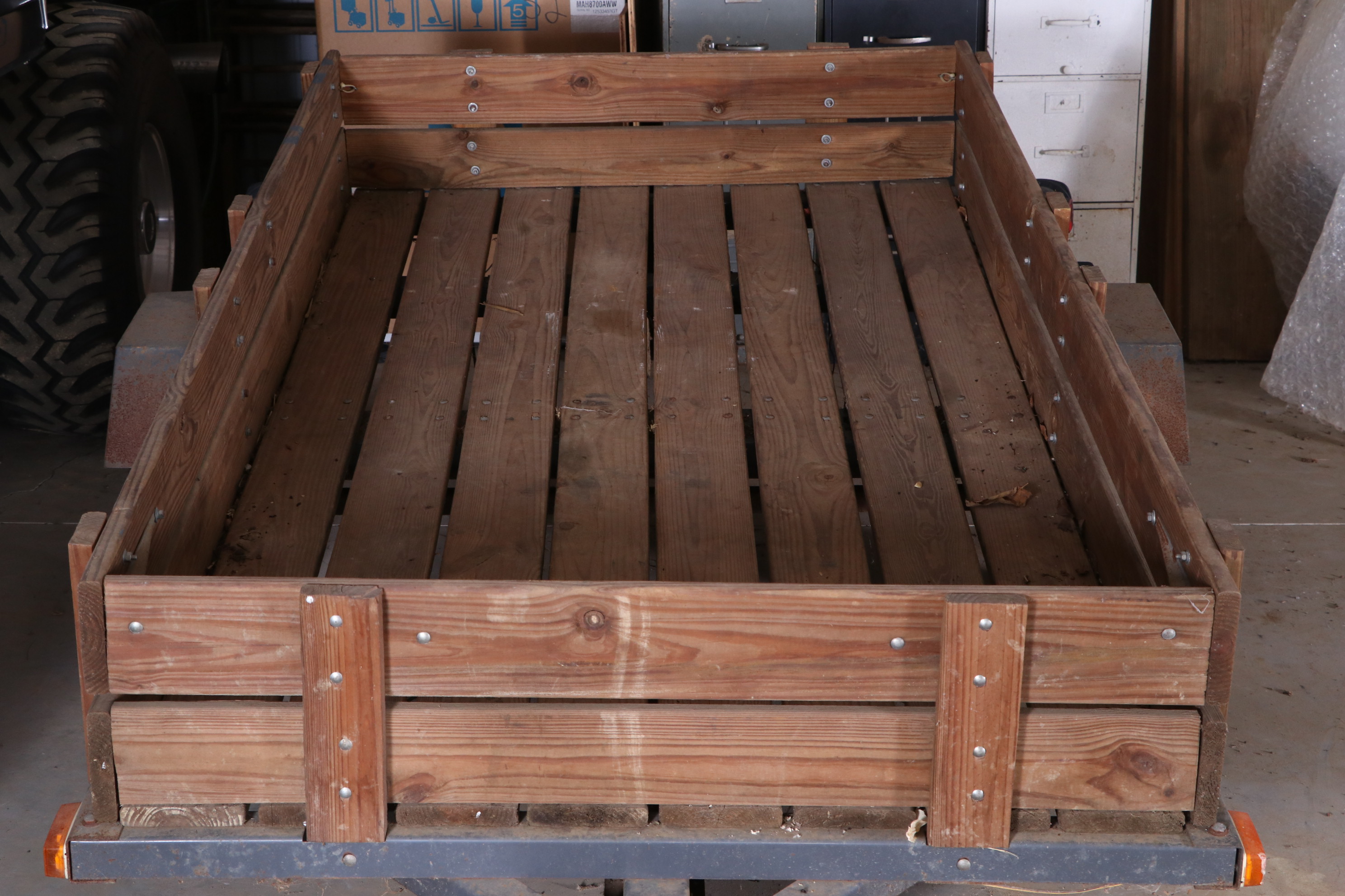 Nuway Wood Side Utility Trailer with Tail Lights