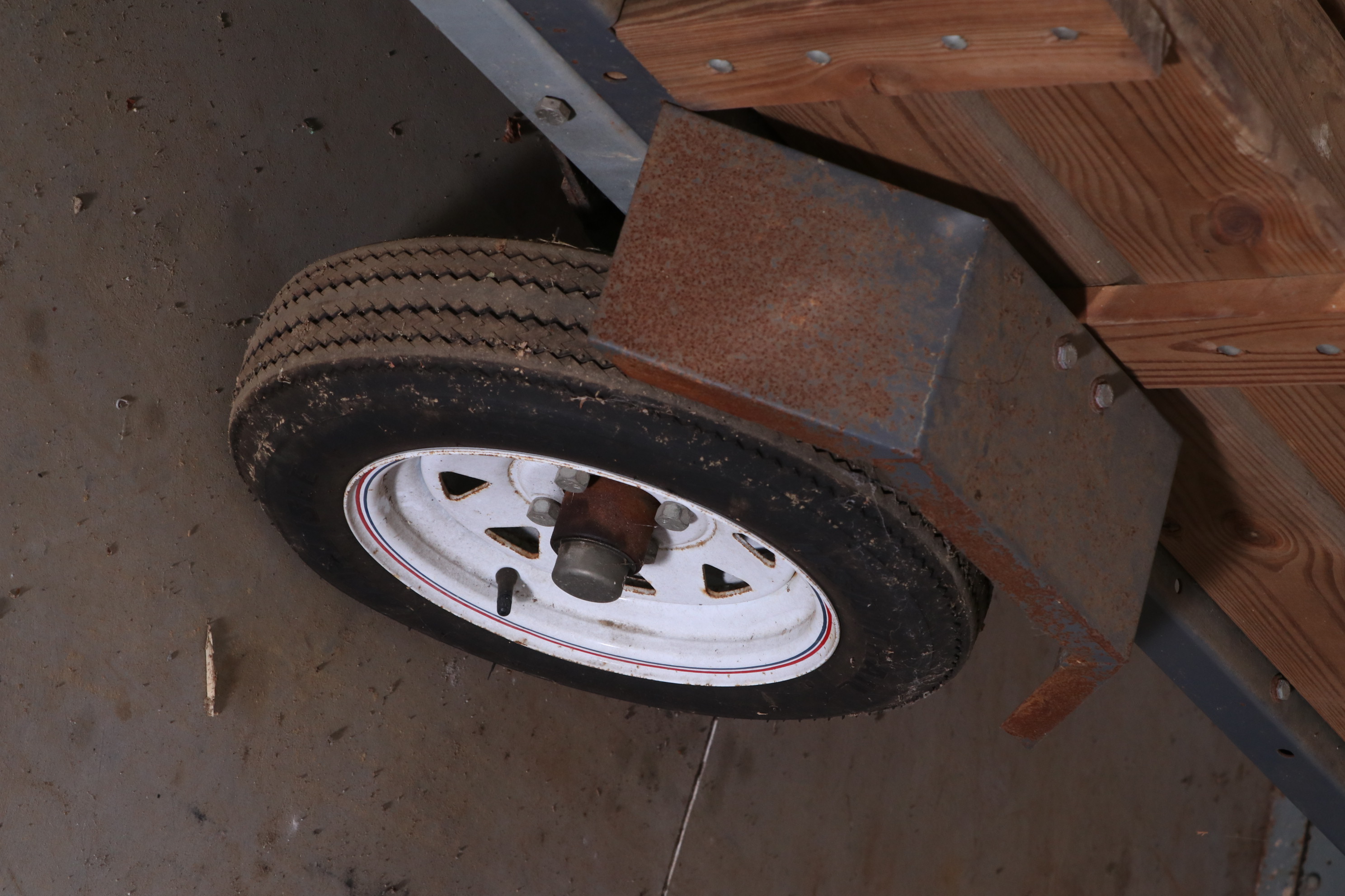 Nuway Wood Side Utility Trailer with Tail Lights