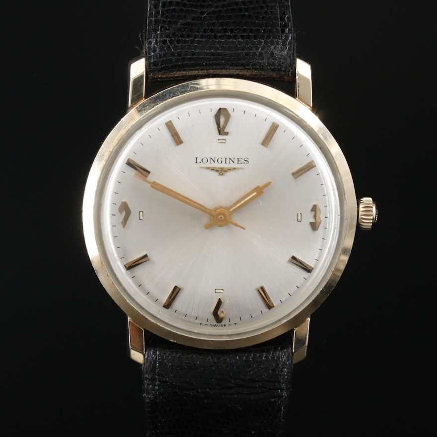 1966 Longines Parliment All - Proof 10K Gold Filled Stem Wind Wristwatch