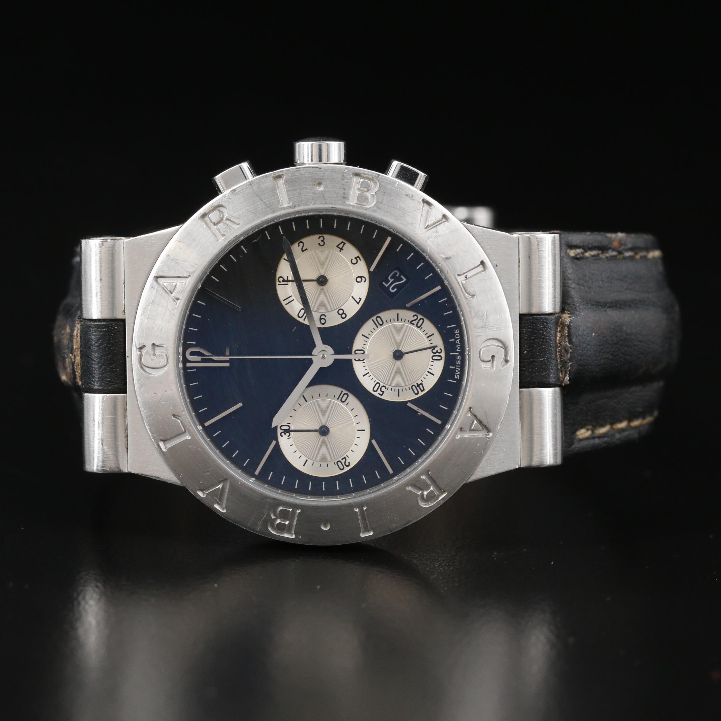 Bvlgari Diagono Chronograph Stainless Steel Meca Quartz Watch