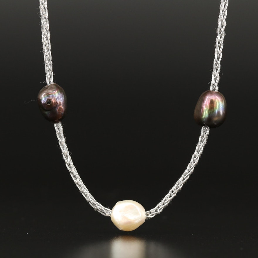 Semi-Baroque Pearl Continuous Necklace