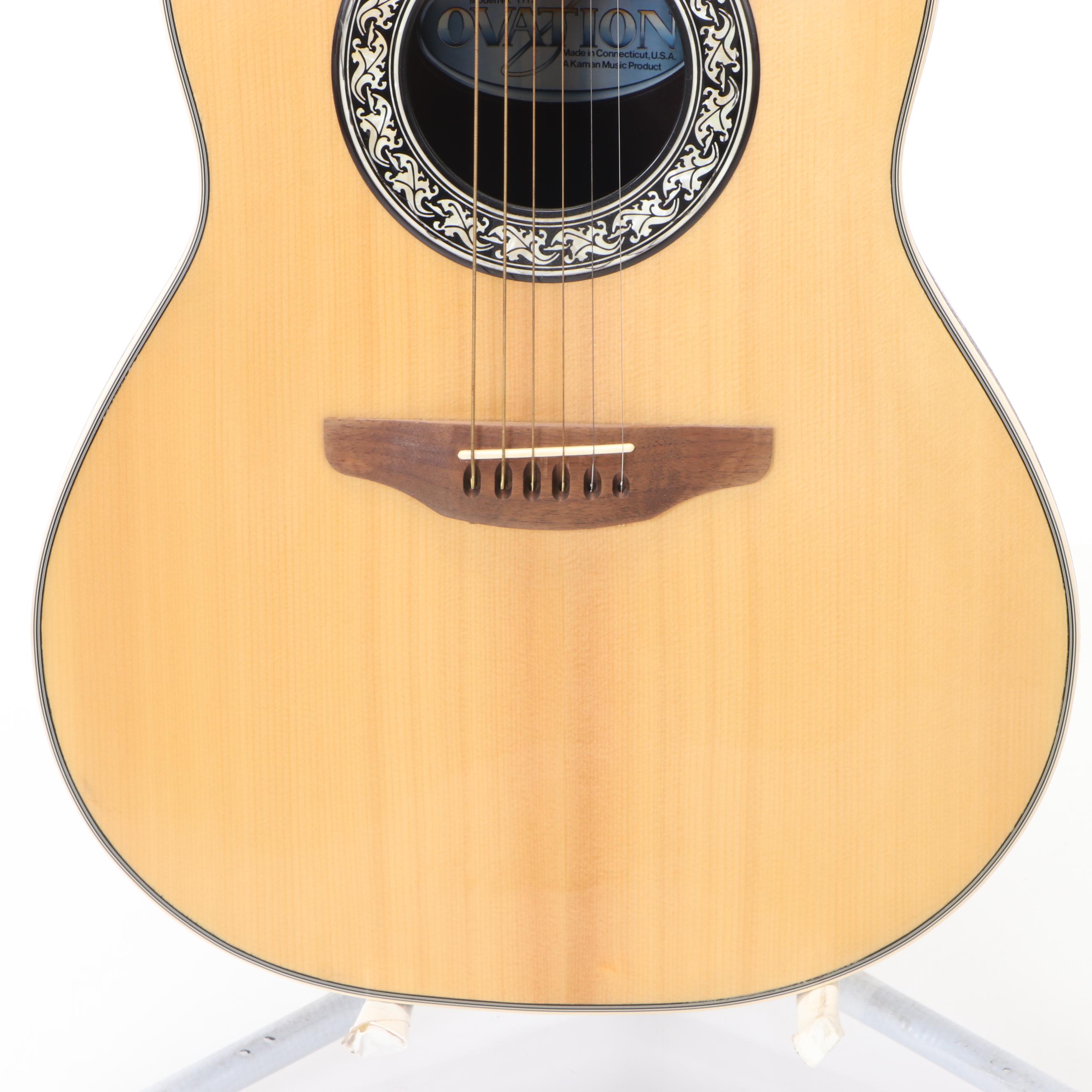 Ovation Legend 1117 Acoustic Guitar with Stand and Storage Case, 1980s