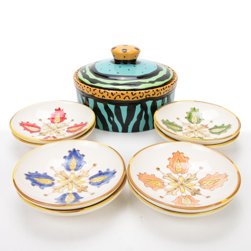 Williams & Sonoma Bowls with Kay Bynum and Richard Frideaux Lidded Dish