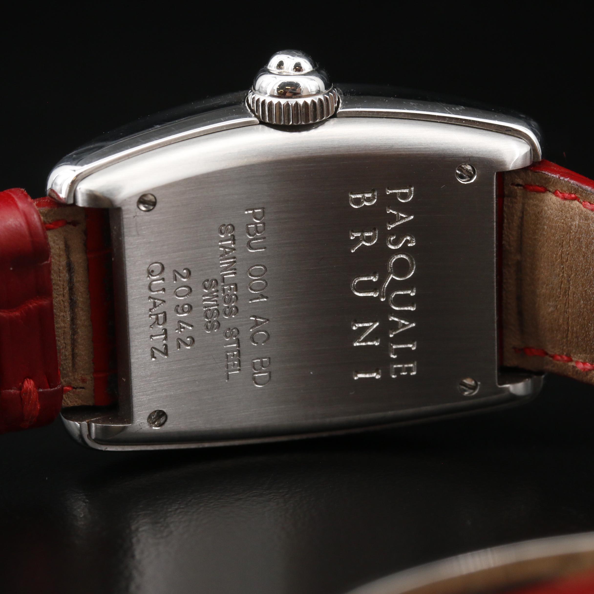 Pasquale Bruni Mother of Pearl Diamond Dial Stainless Steel Quartz Watch