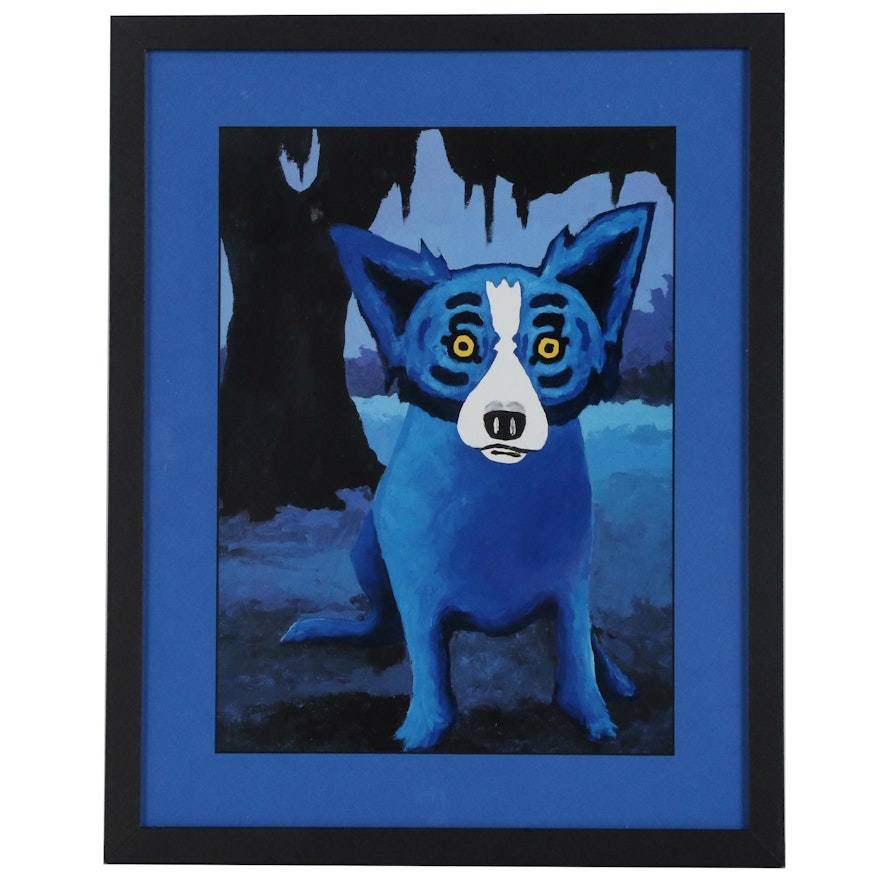 Offset Lithograph after George Rodrigue of "Blue Dog"