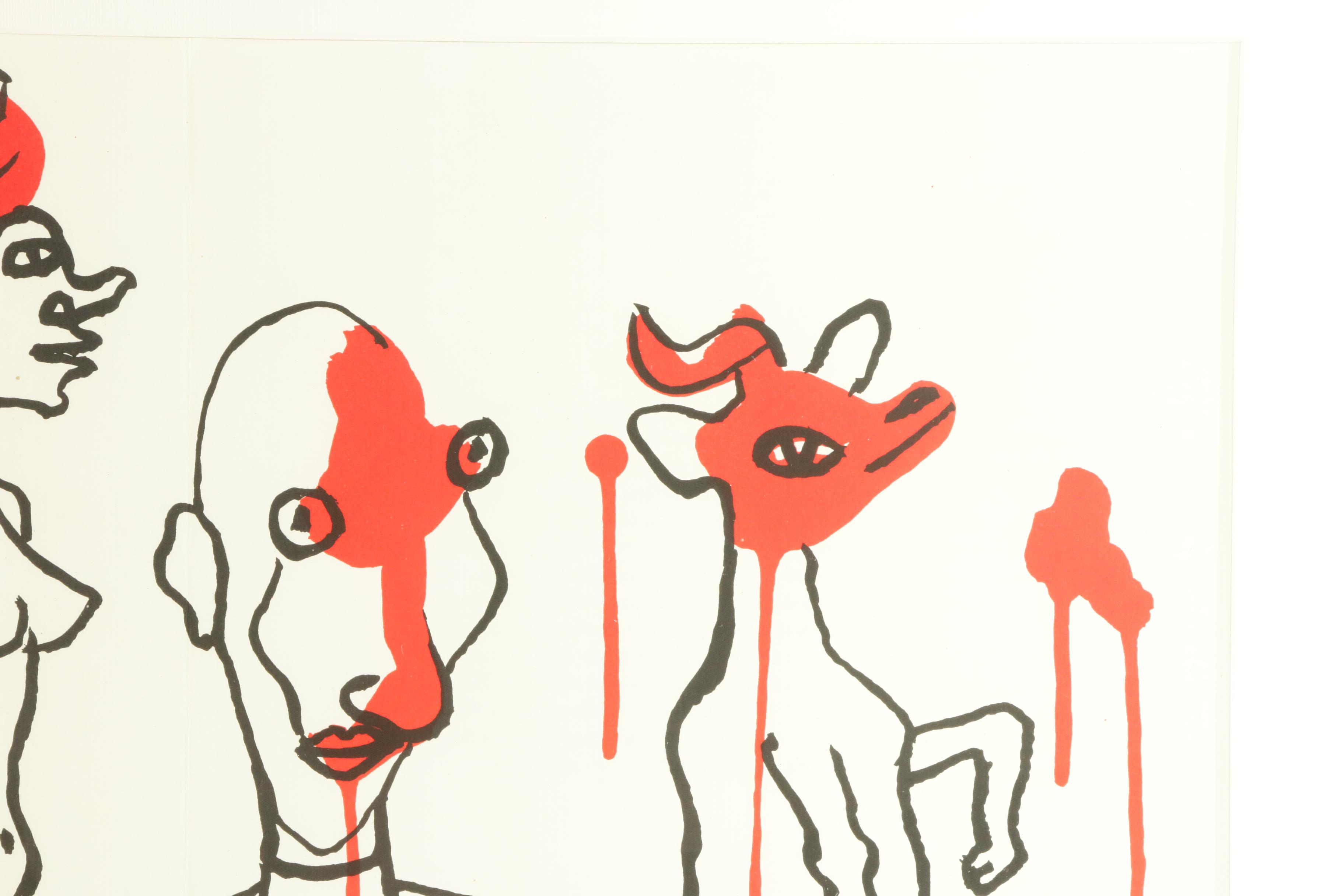 Alexander Calder Double-Page Color Lithograph for "Derrière le Miroir", 1966