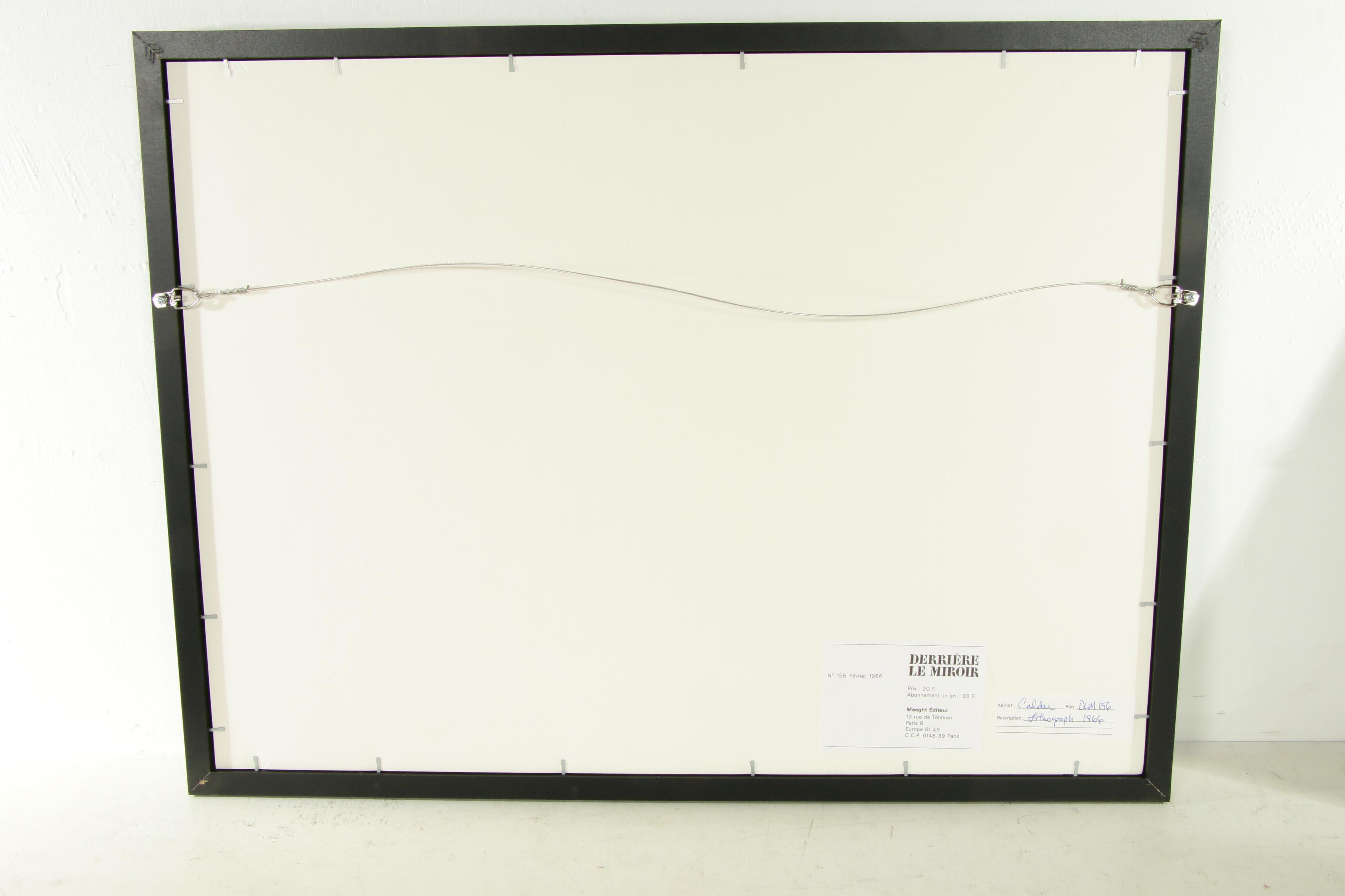 Alexander Calder Double-Page Color Lithograph for "Derrière le Miroir", 1966