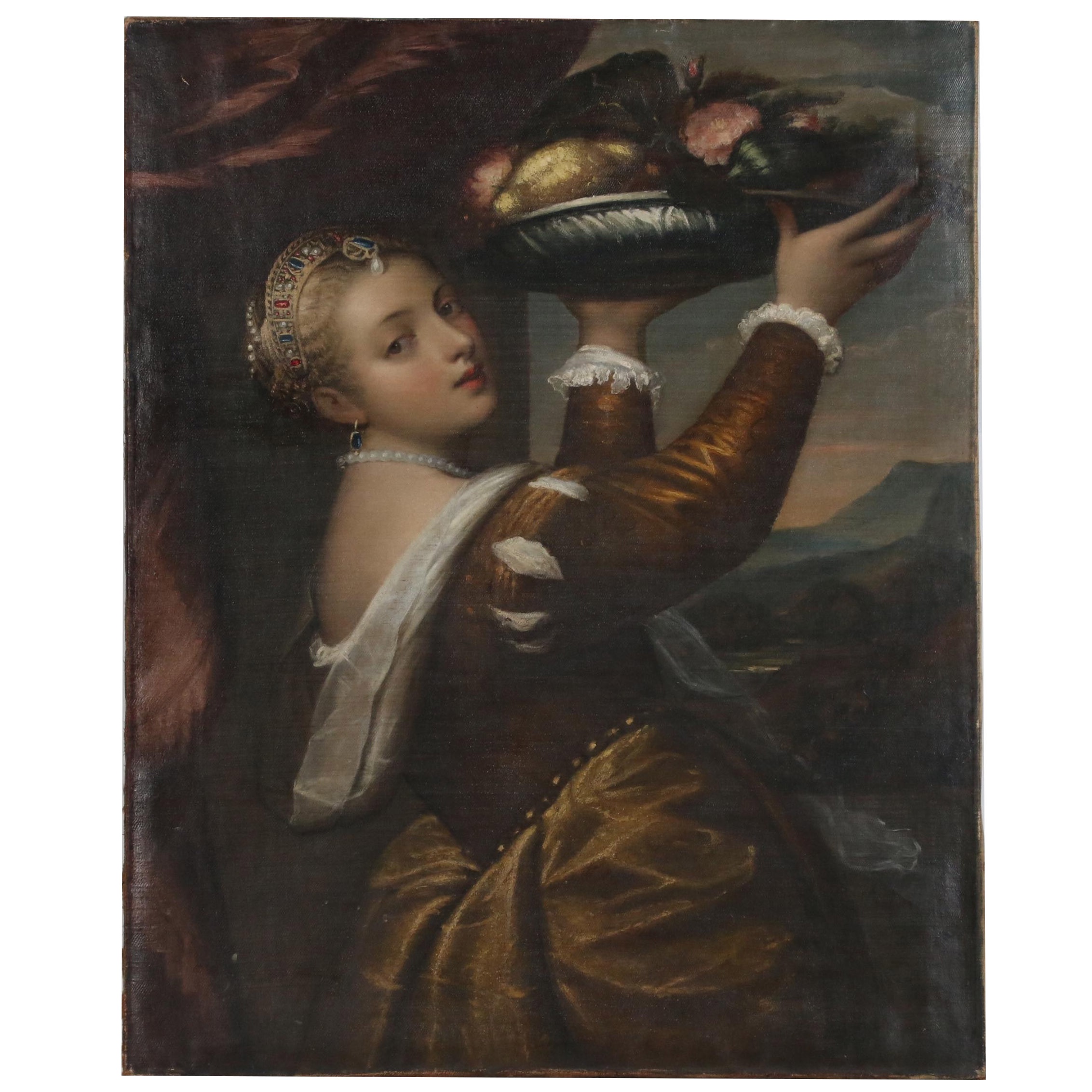 Oil Painting after Titian "Daughter of the Painter, Lavinia"