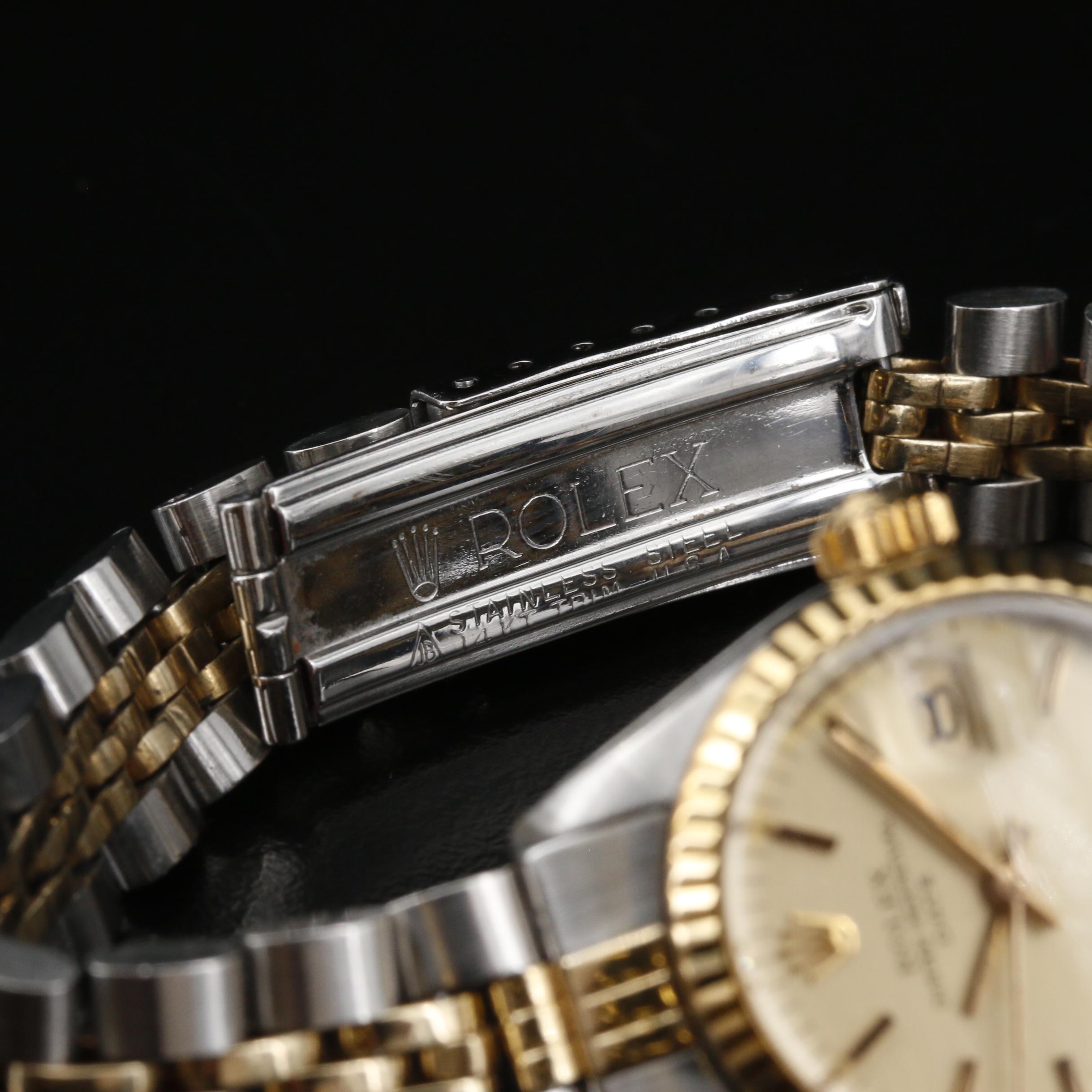 1977 Rolex "Datejust" 14K and Stainless Steel Watch