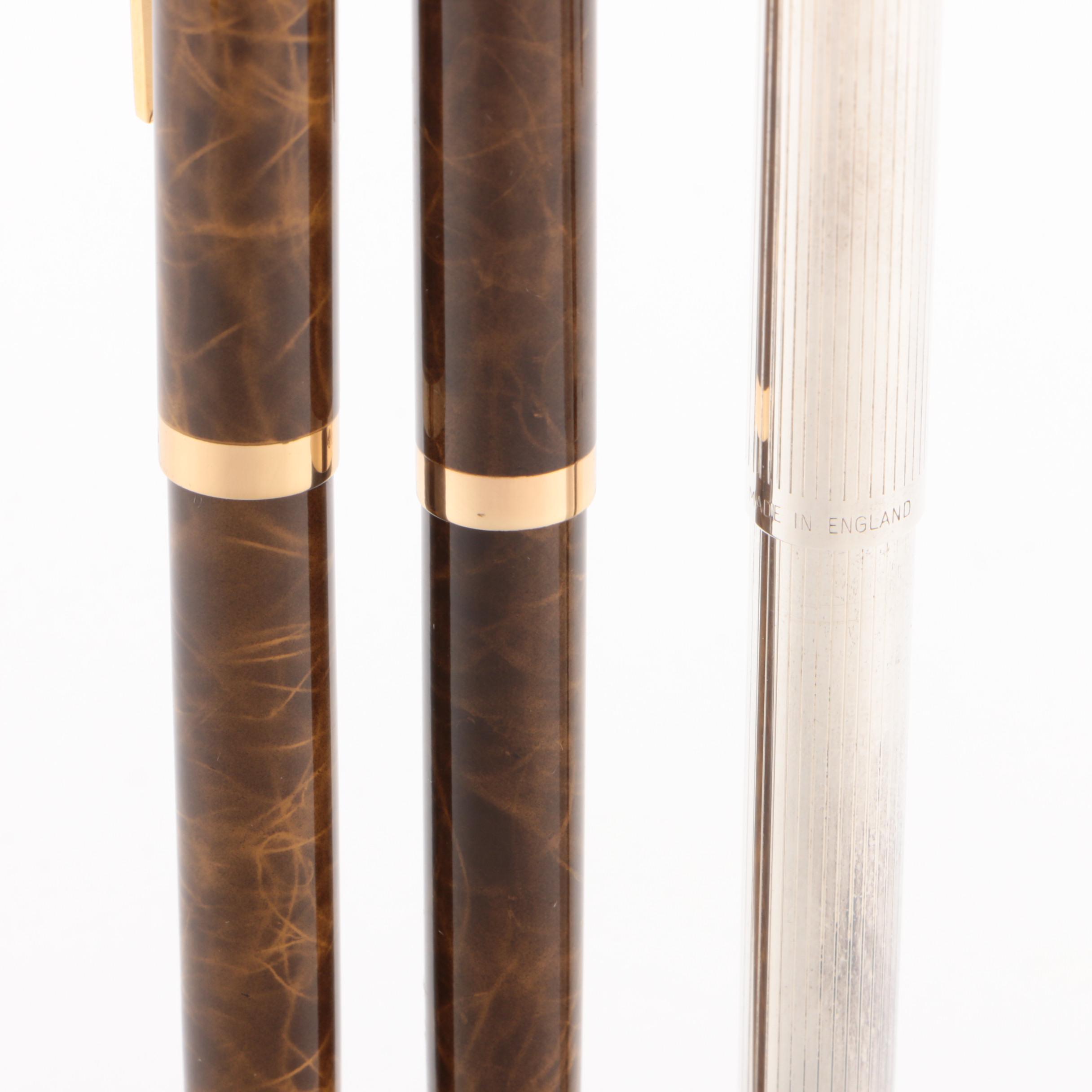 Gucci Ballpoint Pen and Marbled Resin Mechanical Pencils