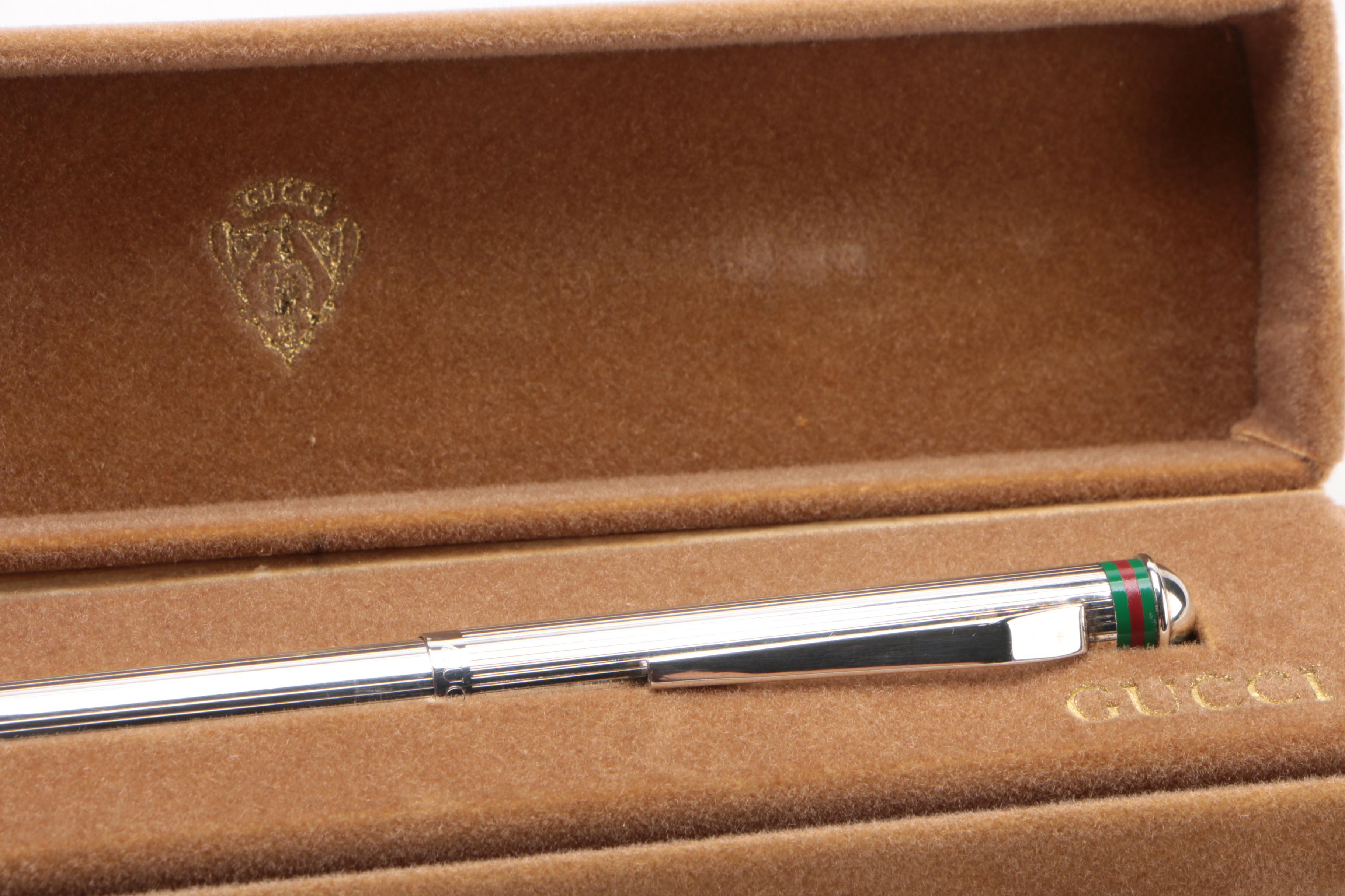 Gucci Ballpoint Pen and Marbled Resin Mechanical Pencils