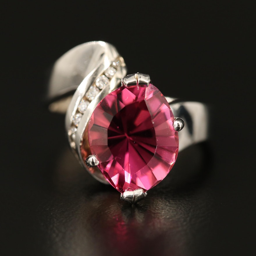 14K Tourmaline Ring with Diamond Accents