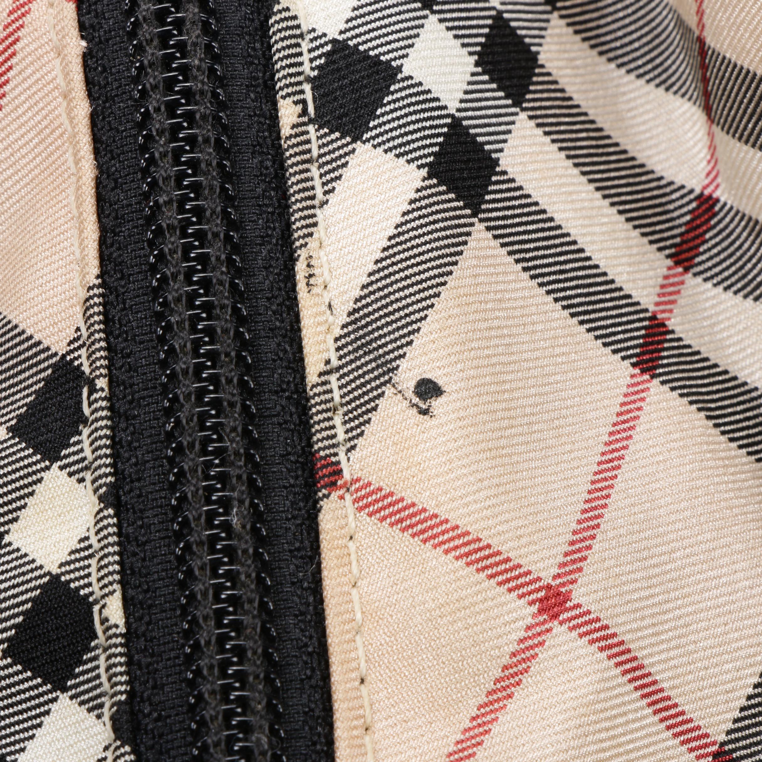 Burberry Blue Label Top Handle Bag in "Nova Check" Nylon and Leather