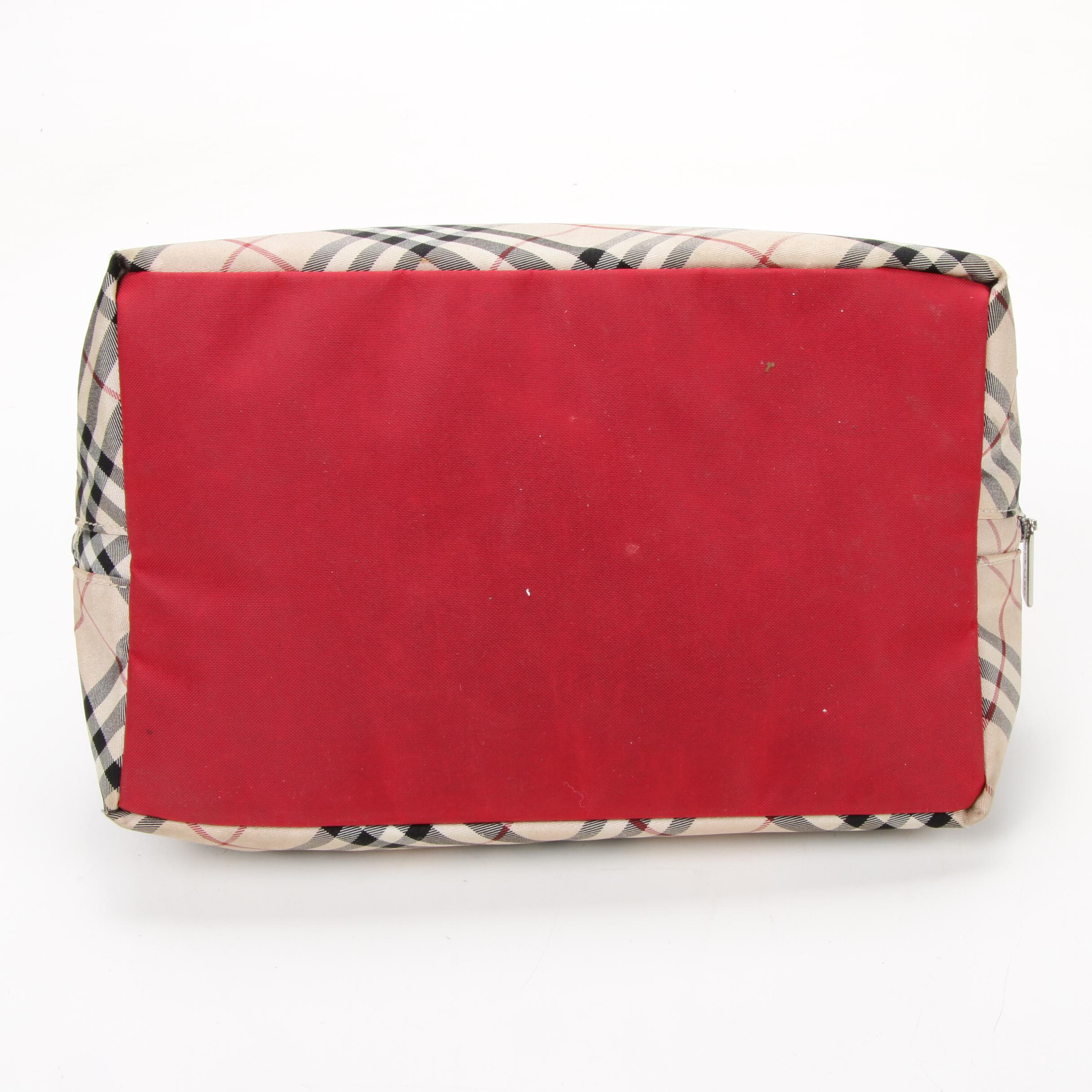 Burberry Blue Label Top Handle Bag in "Nova Check" Nylon and Leather