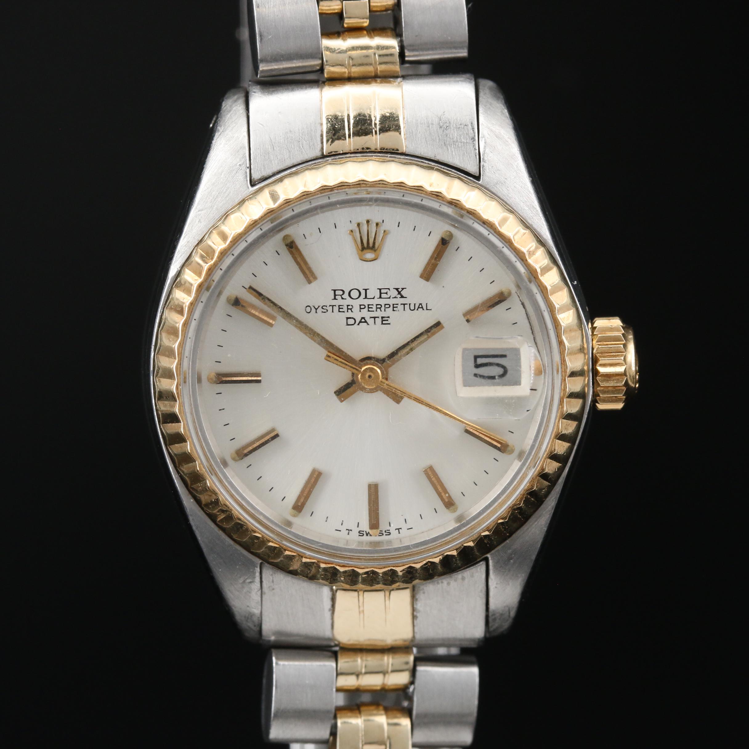 1978 Rolex Date 6917 14K Gold and Stainless Steel Automatic Watch