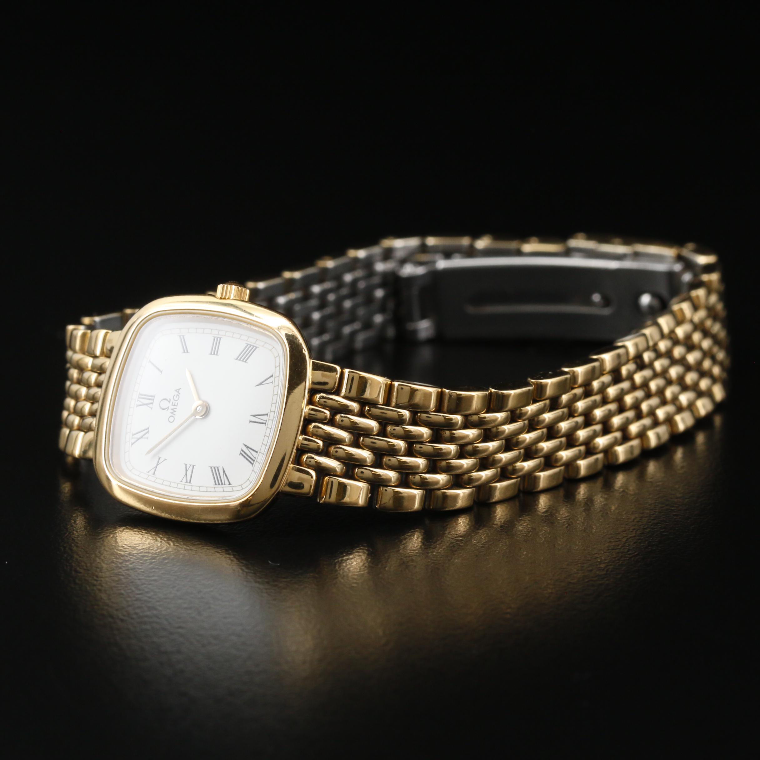 1990 Omega "De Ville Ile de France" Gold Plated Quartz Watch