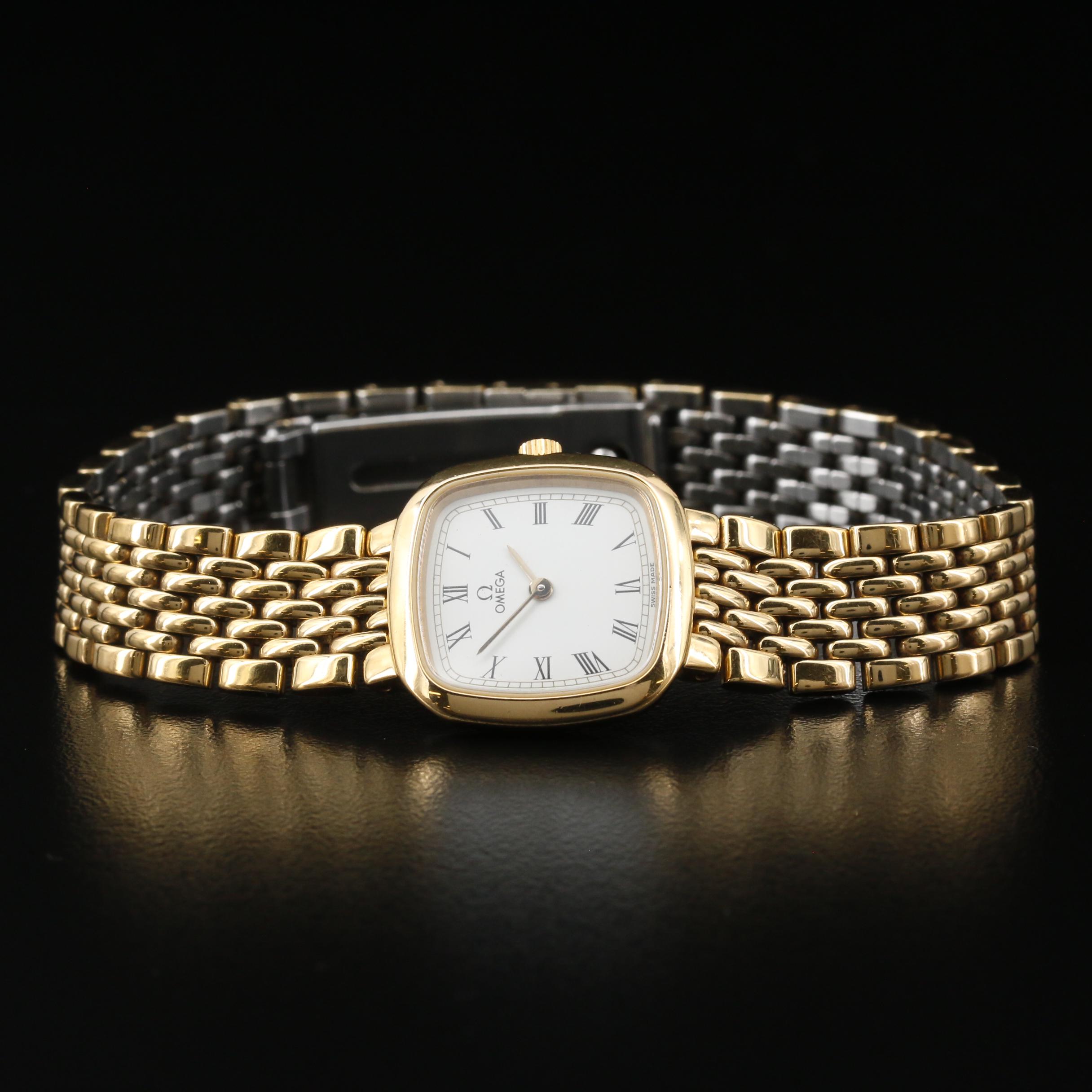 1990 Omega "De Ville Ile de France" Gold Plated Quartz Watch