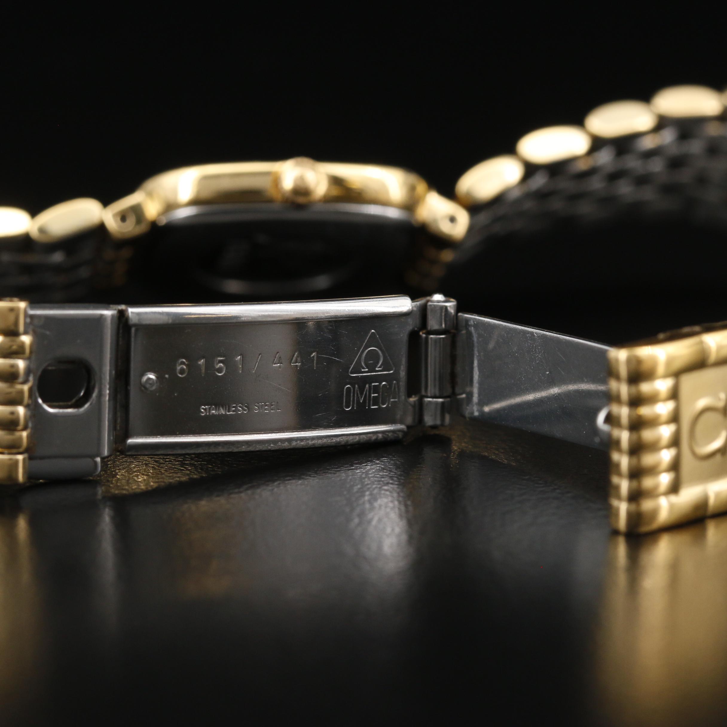 1990 Omega "De Ville Ile de France" Gold Plated Quartz Watch